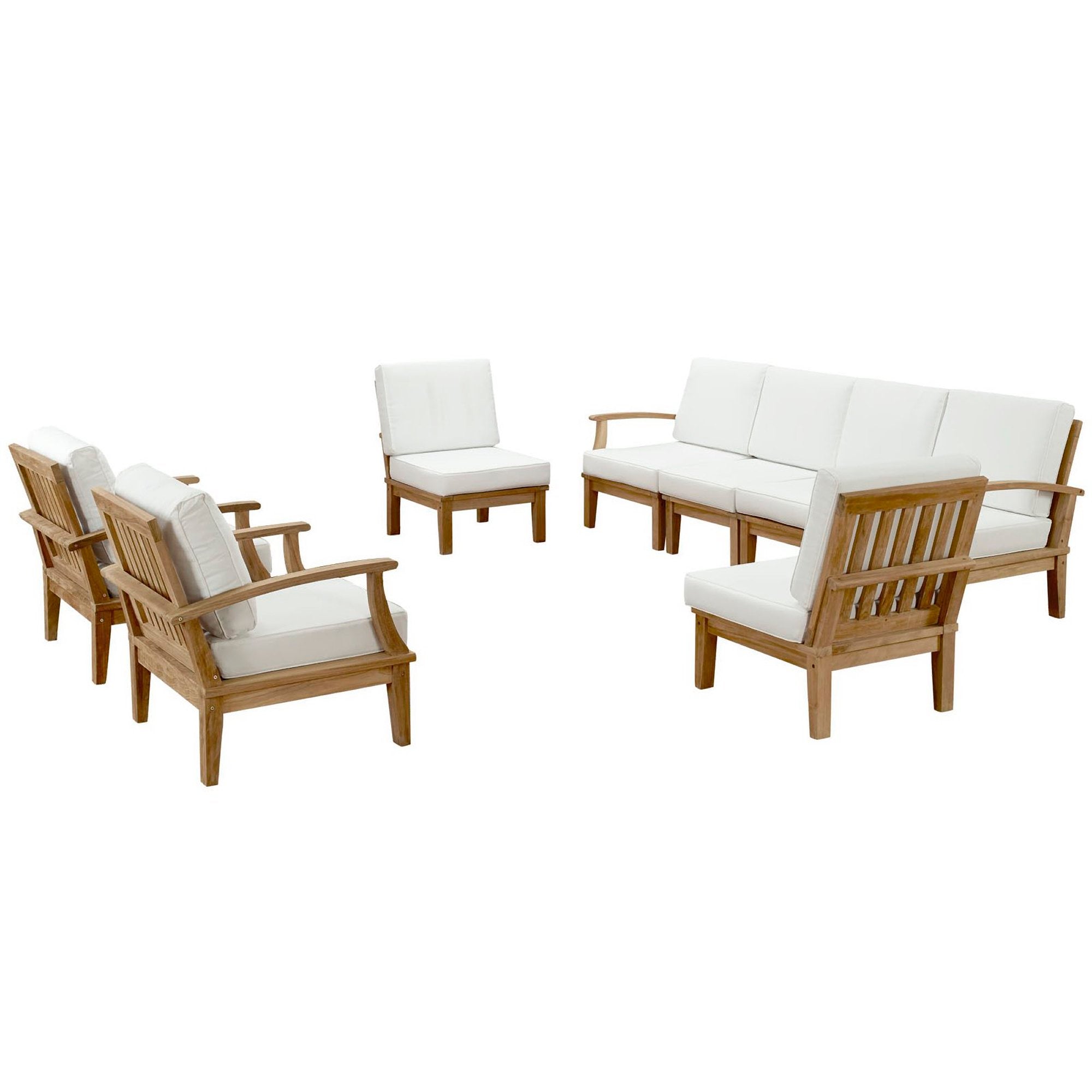 Modway Marina 8 Piece Outdoor Patio Teak Set