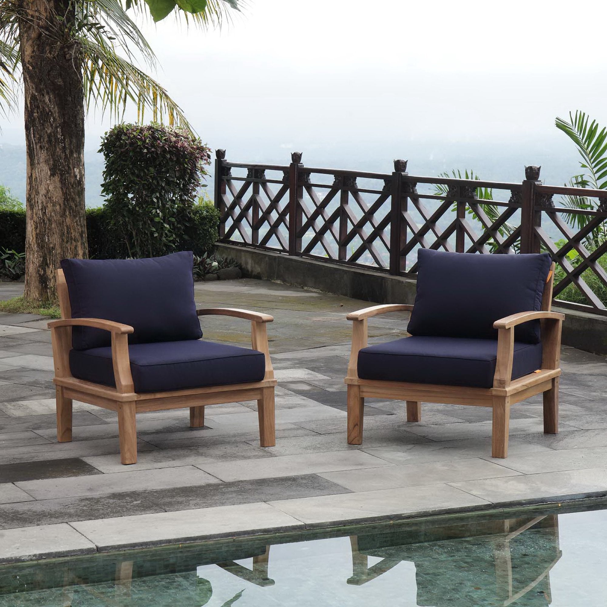 Modway Marina 2 Piece Outdoor Patio Teak Set