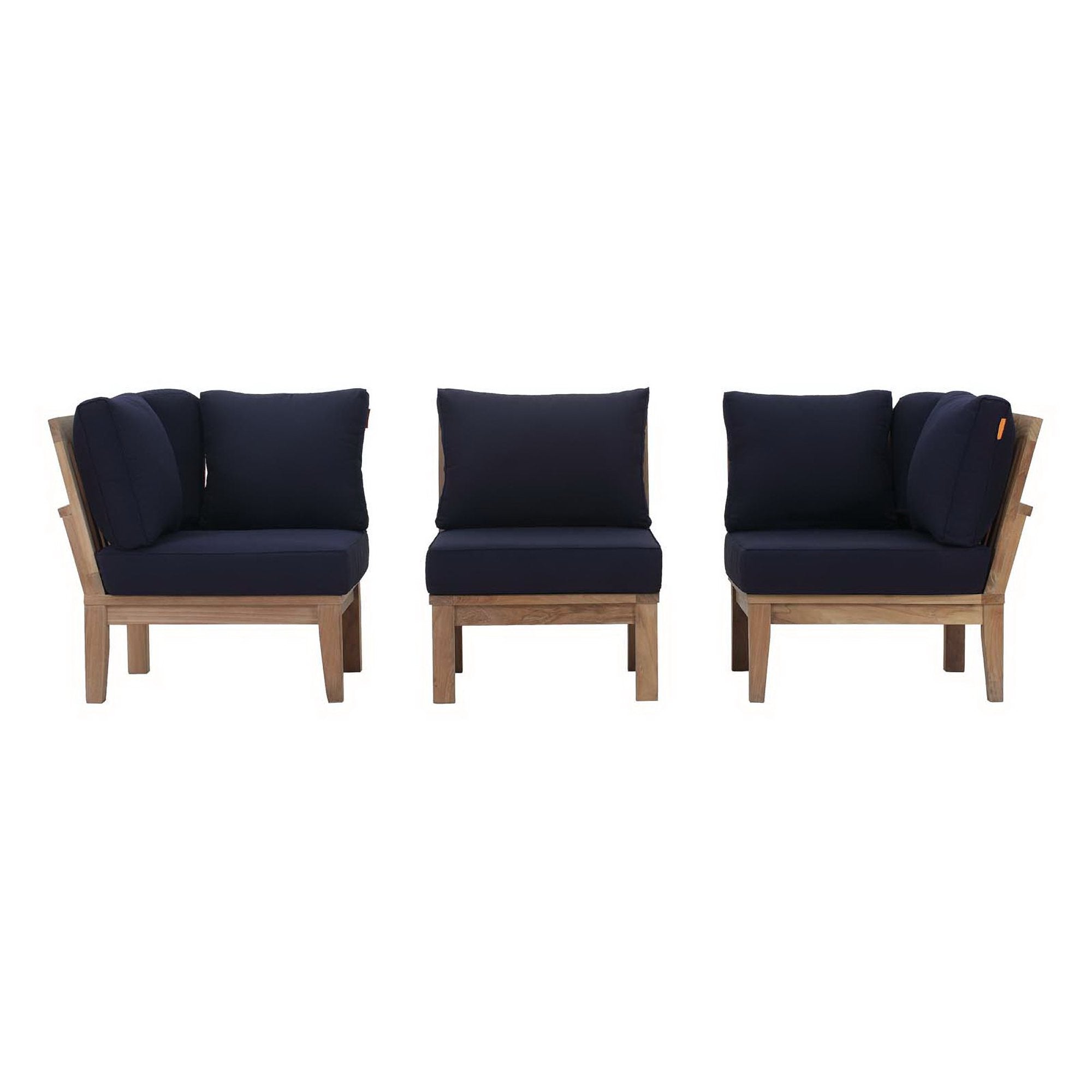 Modway Marina 3 Piece Outdoor Patio Teak Set