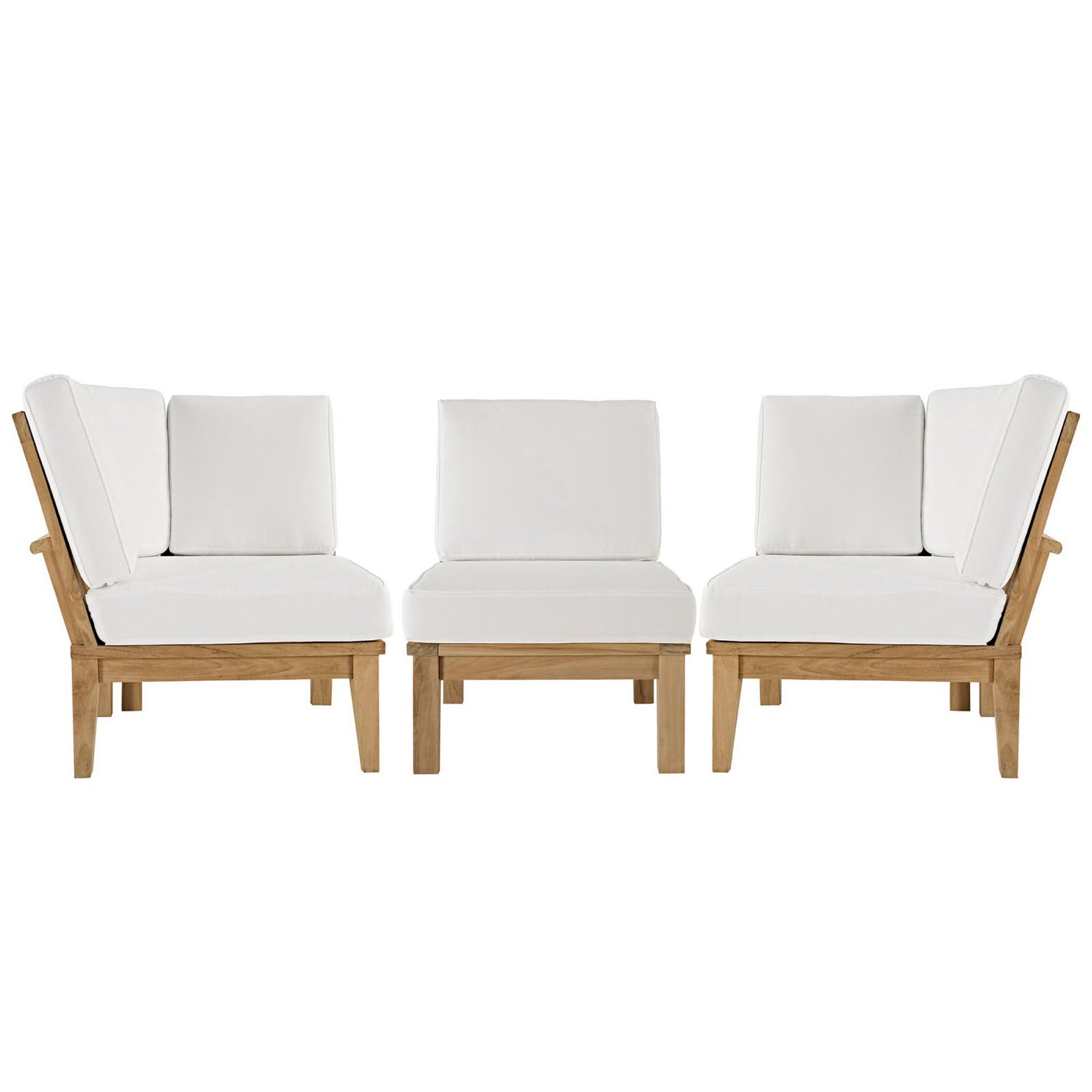 Modway Marina 3 Piece Outdoor Patio Teak Set