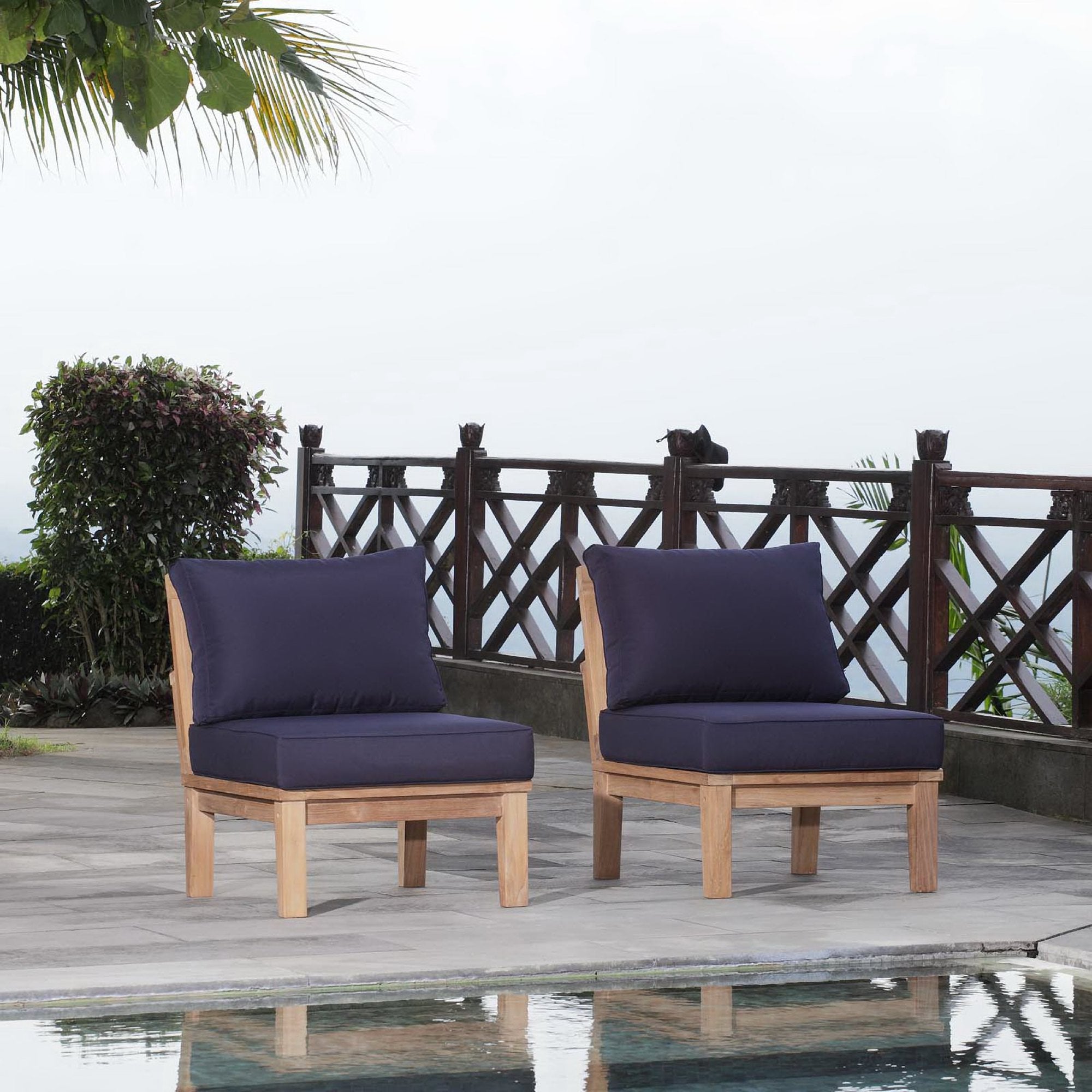 Modway Marina 2 Piece Outdoor Patio Teak Set