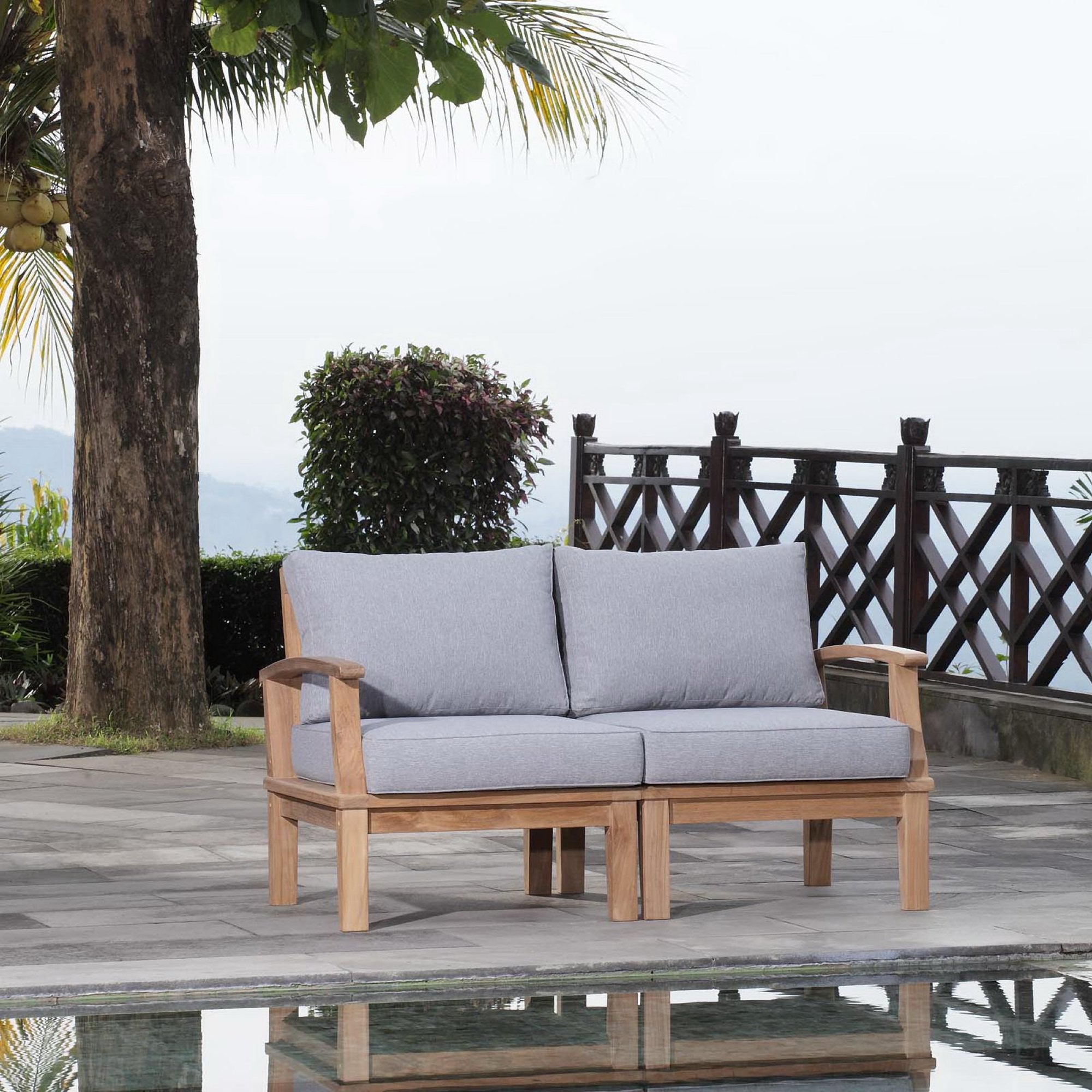 Modway Marina 2 Piece Outdoor Patio Teak Set