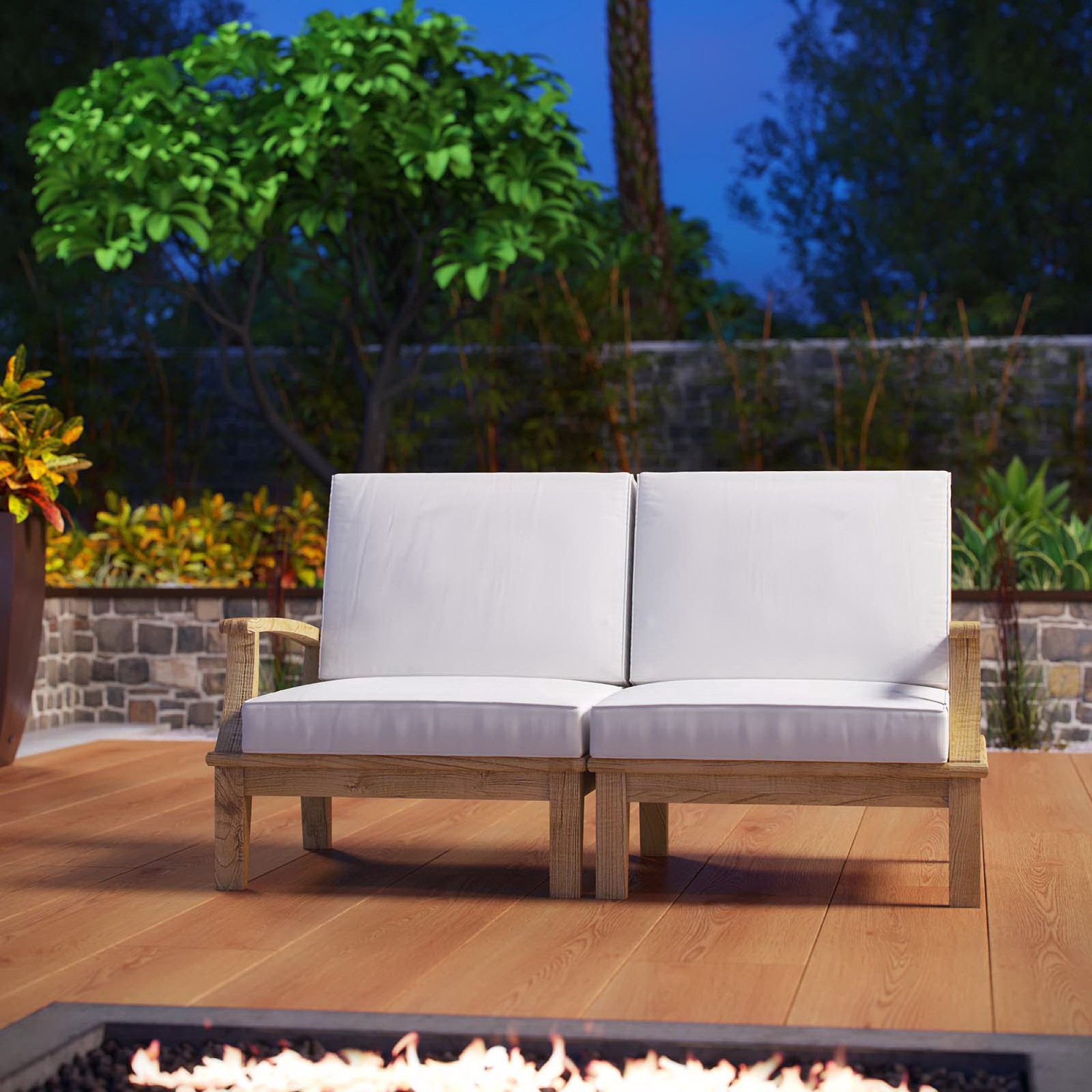 Modway Marina 2 Piece Outdoor Patio Teak Set