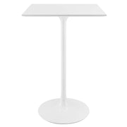 Modway Lippa 28" Square Wood Bar Table