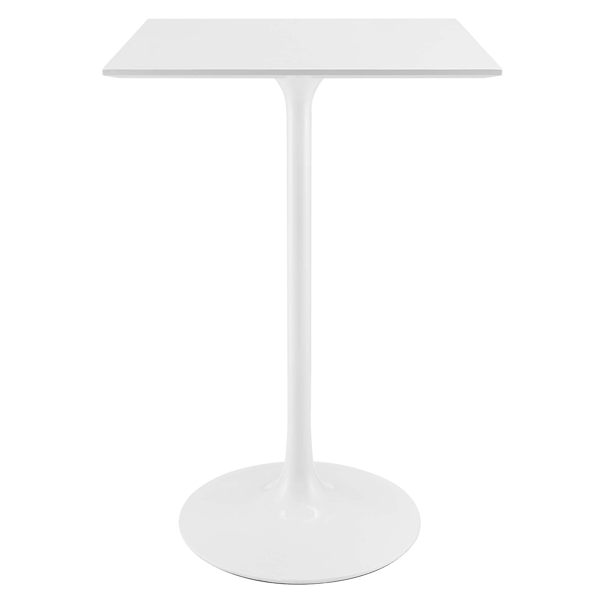 Modway Lippa 28" Square Wood Bar Table