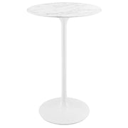 Modway Lippa 28" Round Faux Marble Bar Table