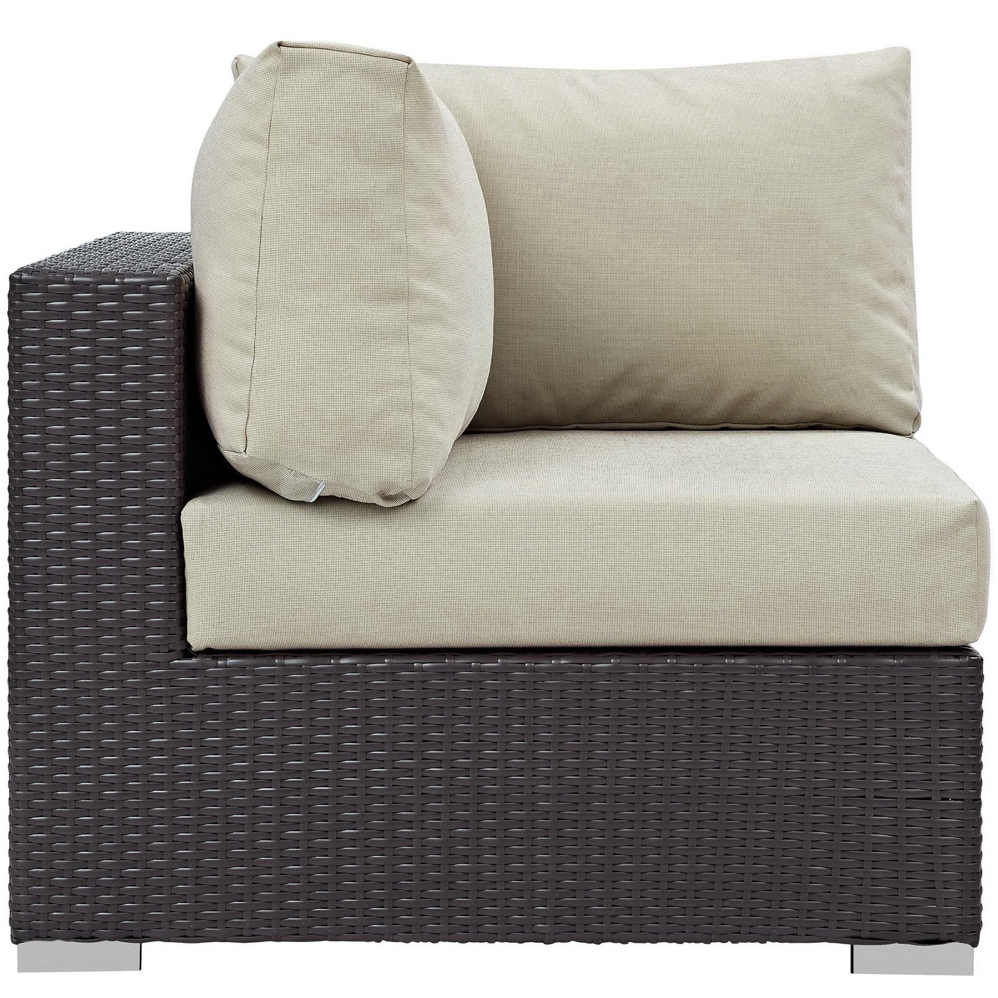 Modway Convene 5 Piece Outdoor Patio Sectional Set