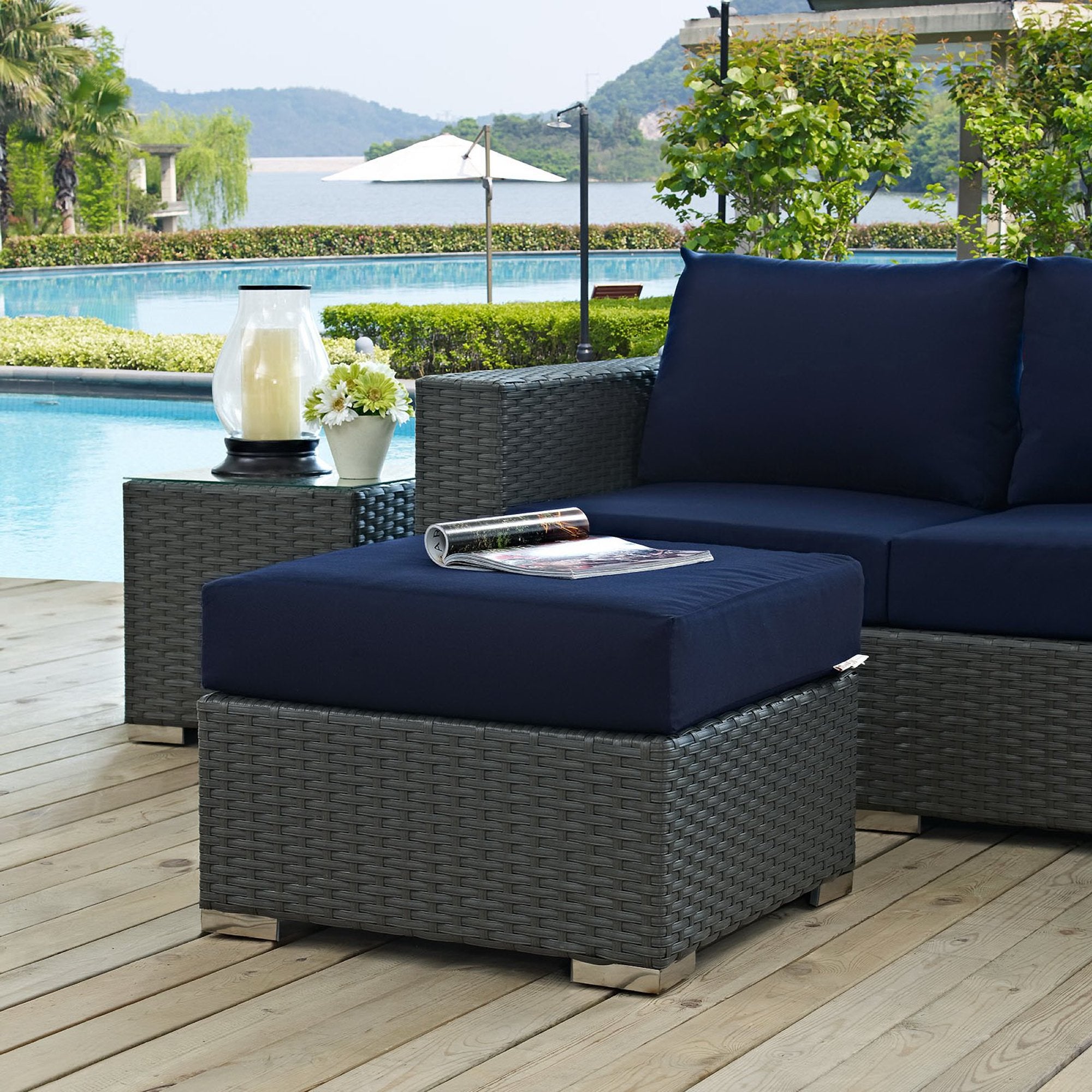 Modway Sojourn Outdoor Patio Sunbrella® Ottoman
