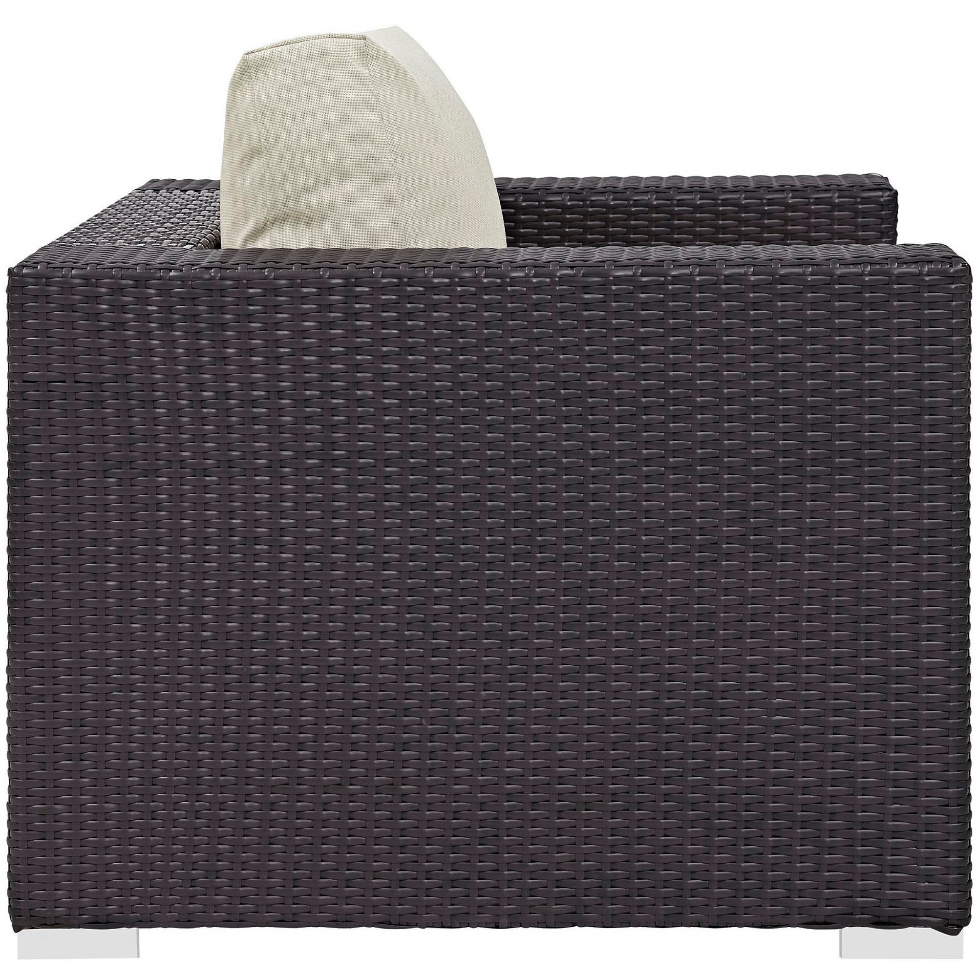 Modway Convene 5 Piece Outdoor Patio Sectional Set