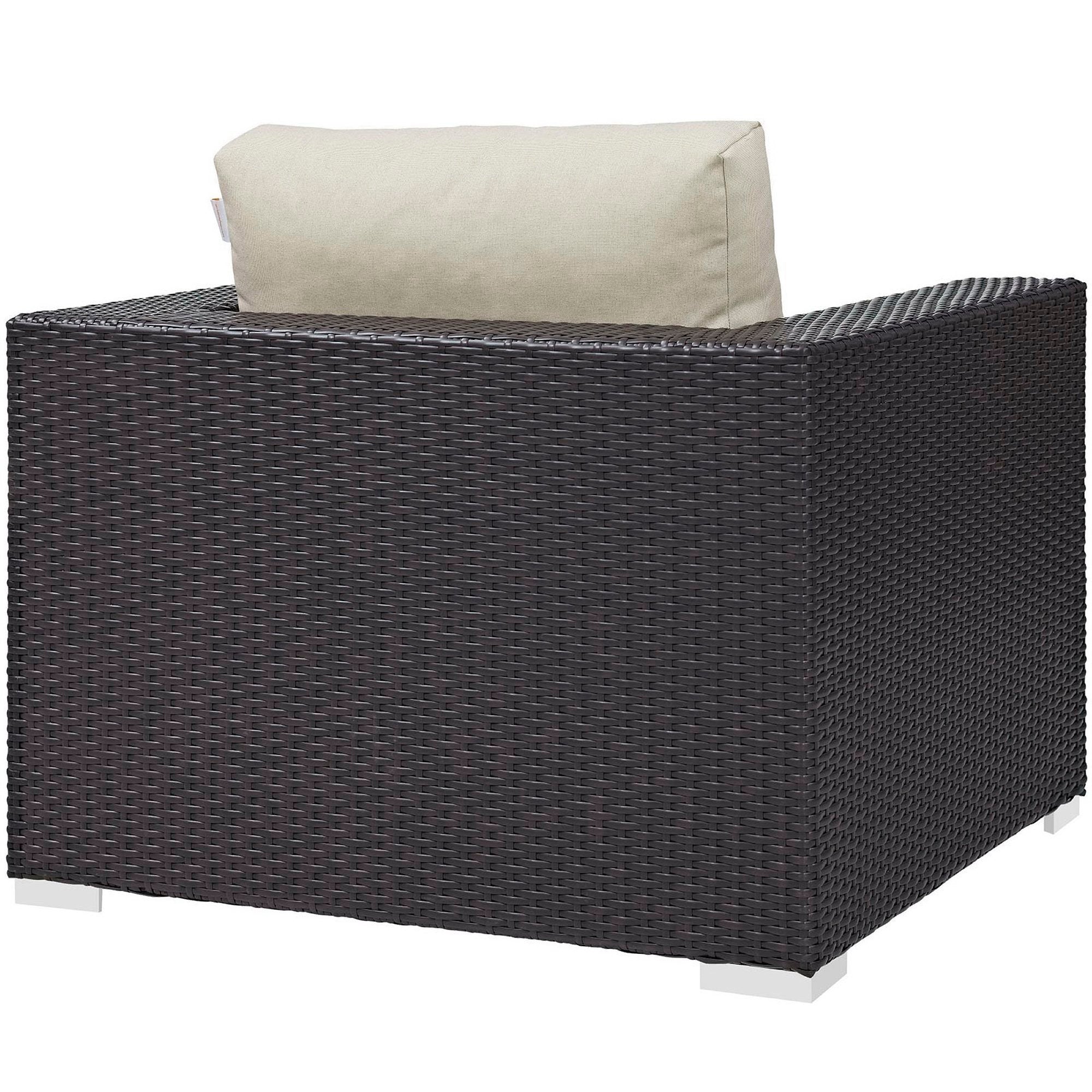 Modway Convene 5 Piece Outdoor Patio Sectional Set