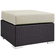 Modway Convene Outdoor Patio Fabric Square Ottoman