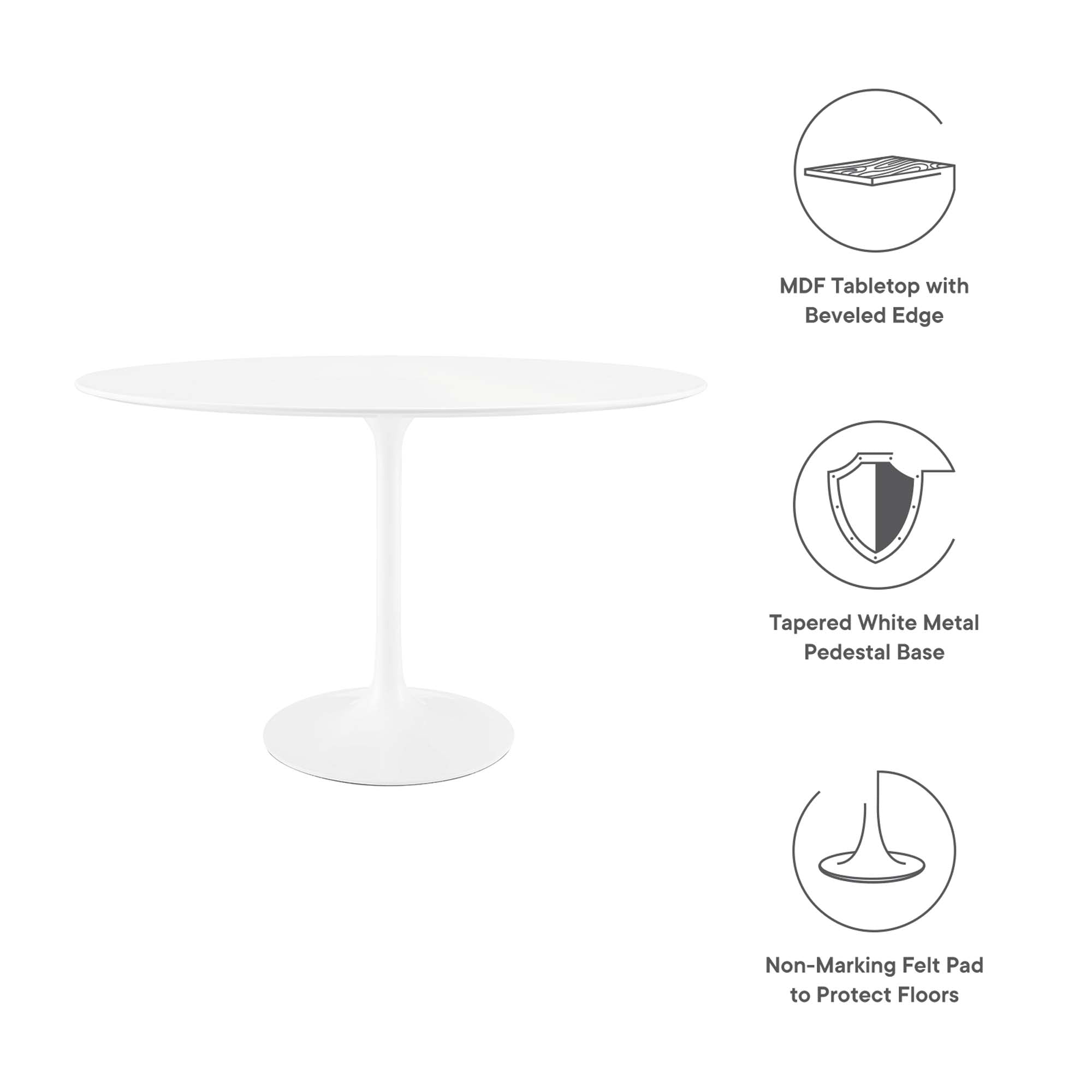 Modway Lippa 48" Oval Wood Dining Table
