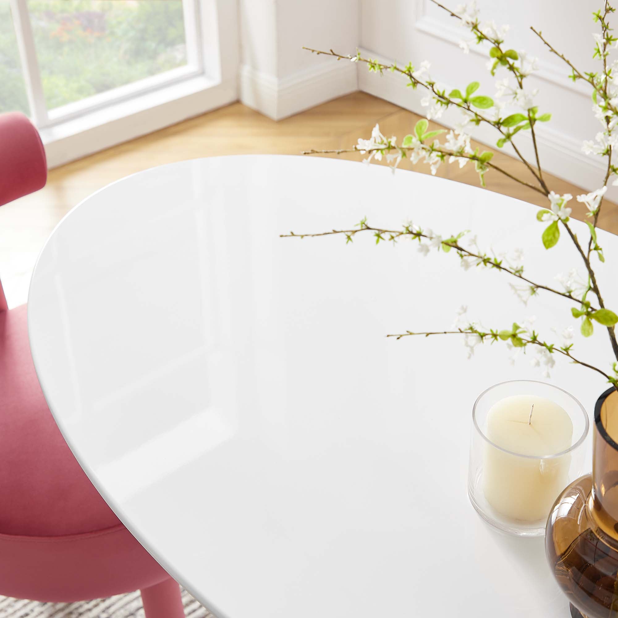 Modway Lippa 48" Oval Wood Dining Table