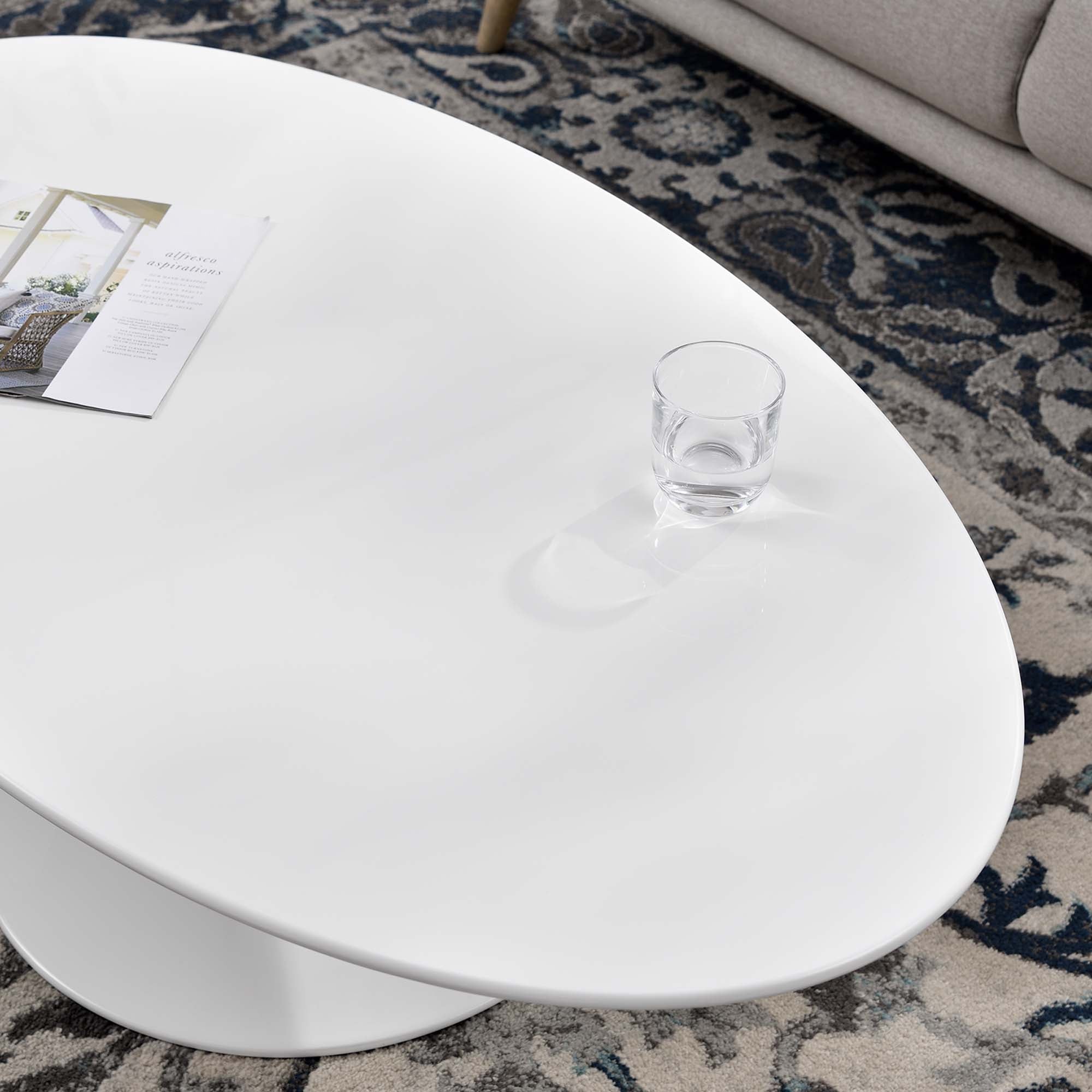Modway Lippa 48" Oval-Shaped Wood Coffee Table