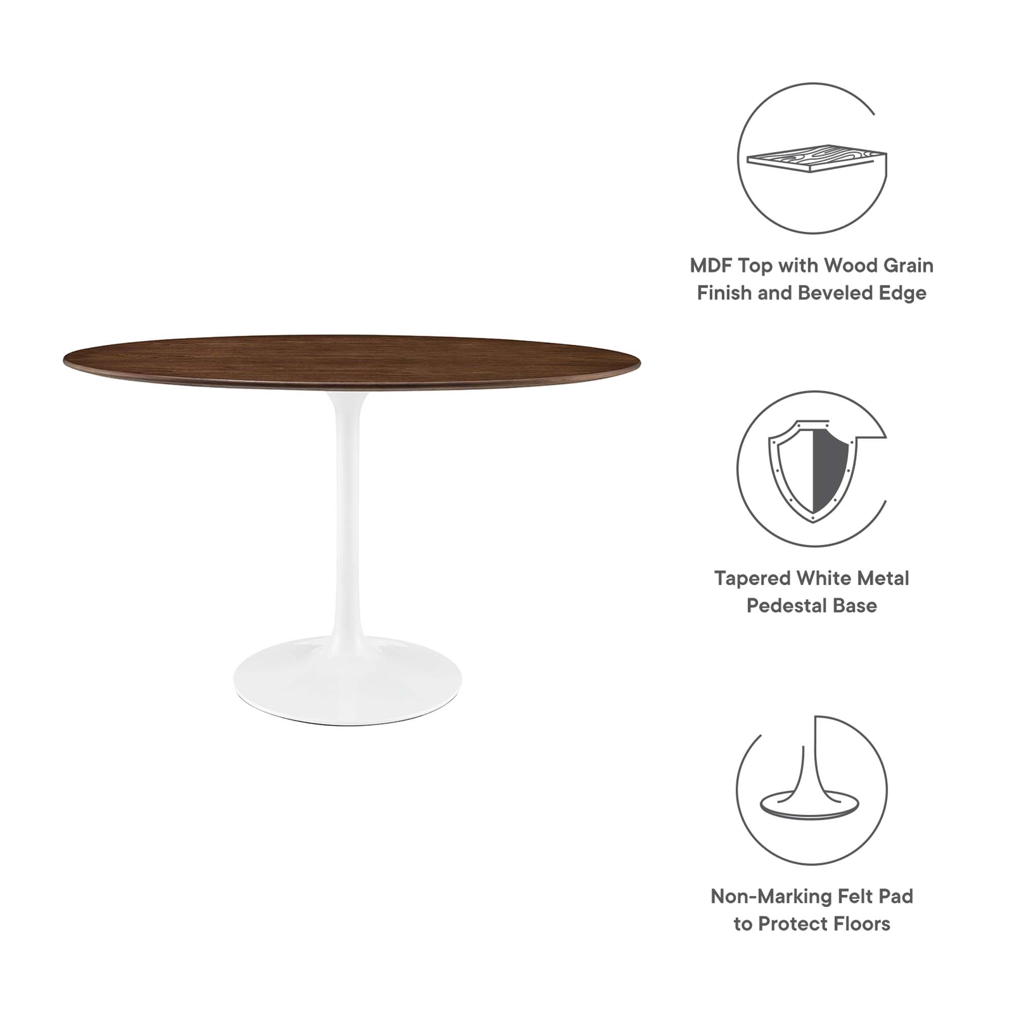 Modway Lippa 48" Oval Wood Dining Table