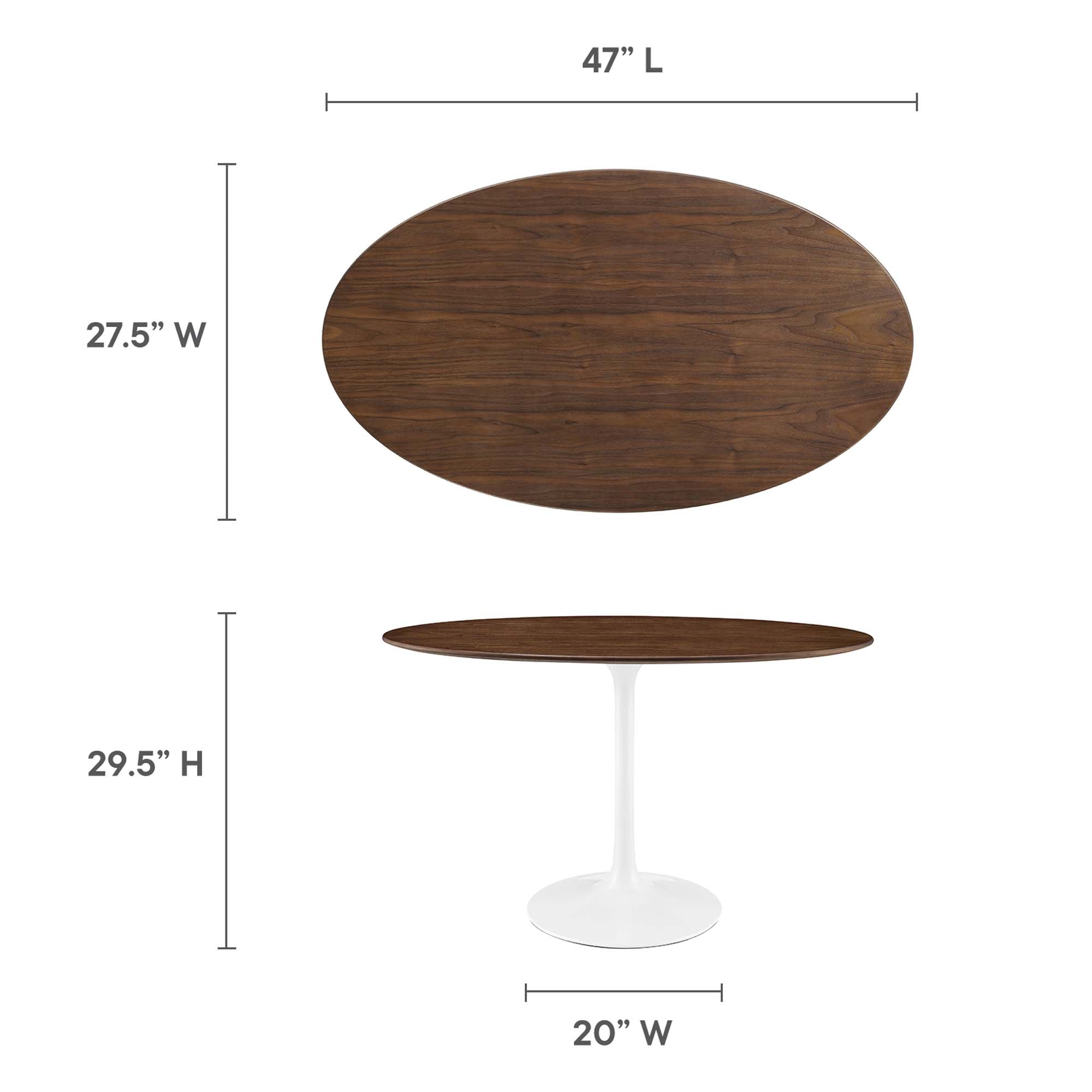 Modway Lippa 48" Oval Wood Dining Table