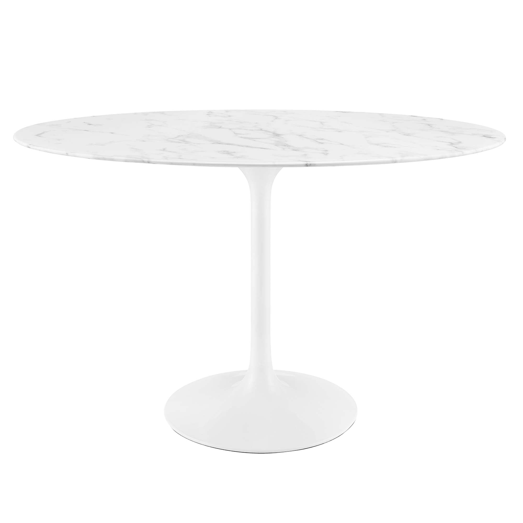 Modway Lippa 48" Oval Faux Marble Dining Table
