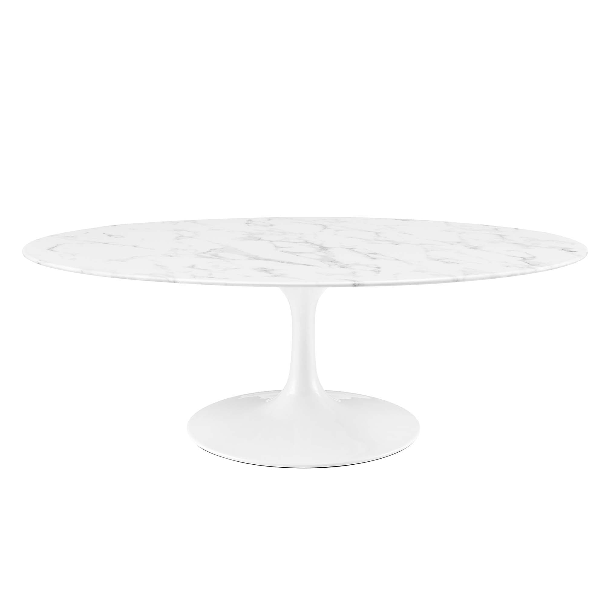 Modway Lippa 48" Oval Faux Marble Coffee Table