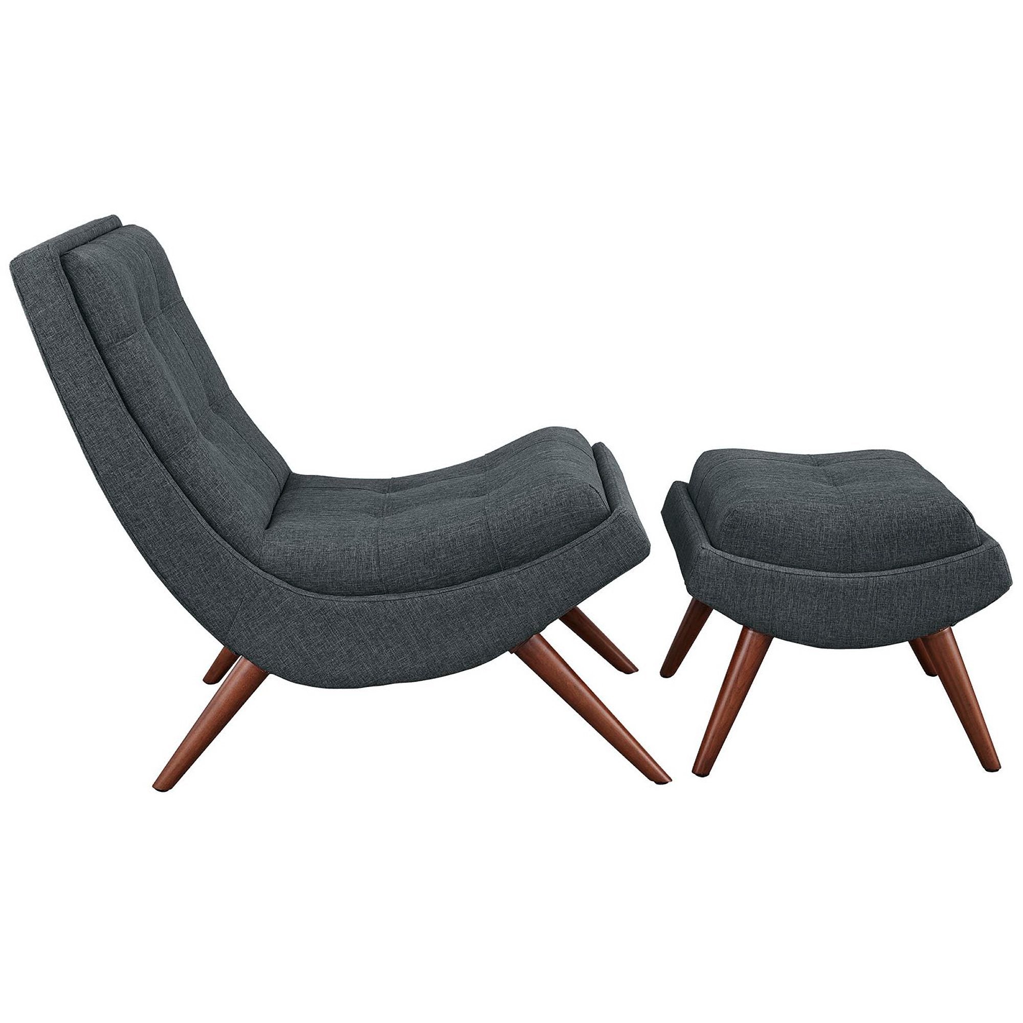 Modway Ramp Upholstered Fabric Lounge Chair Set
