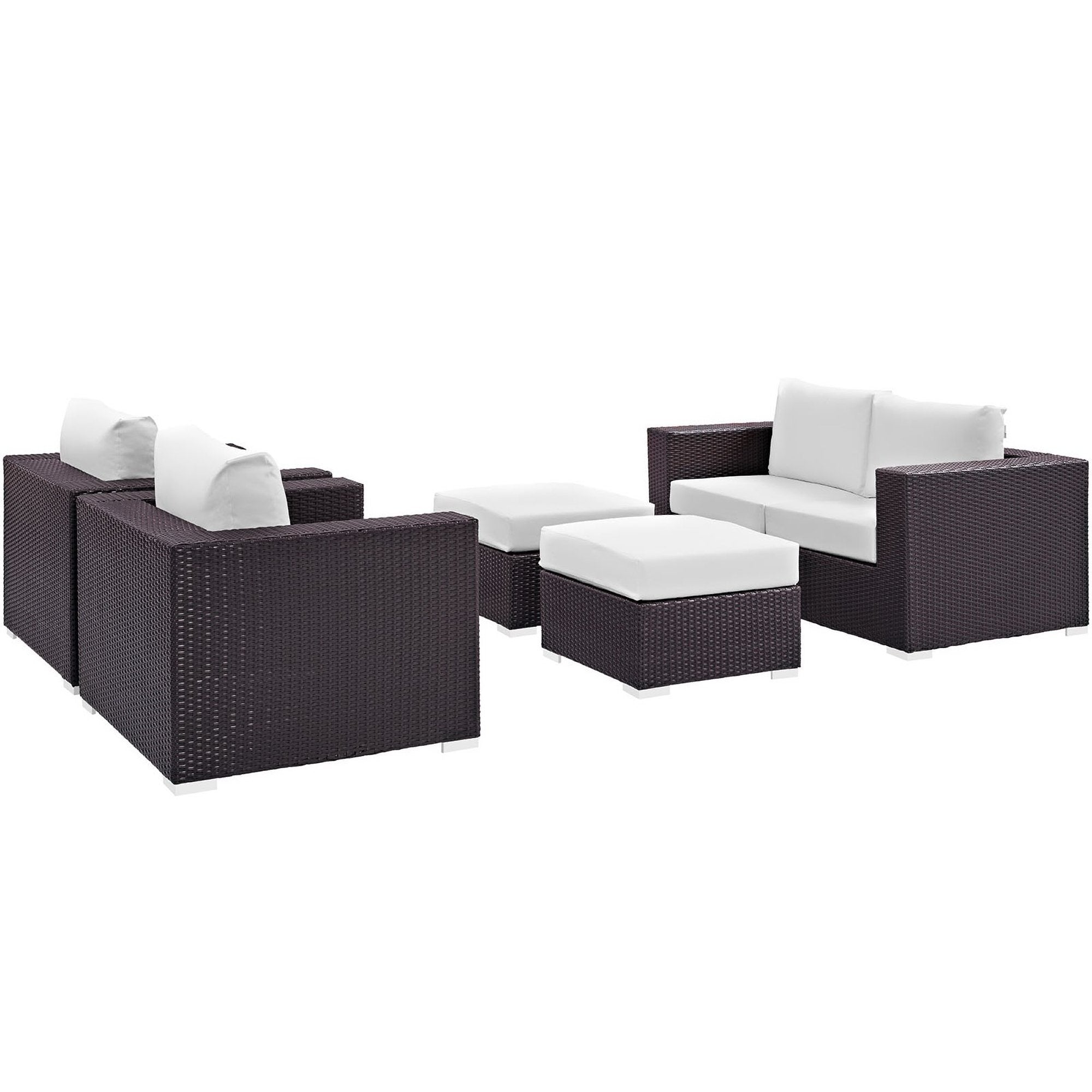 Modway Convene 5 Piece Outdoor Patio Sofa Set