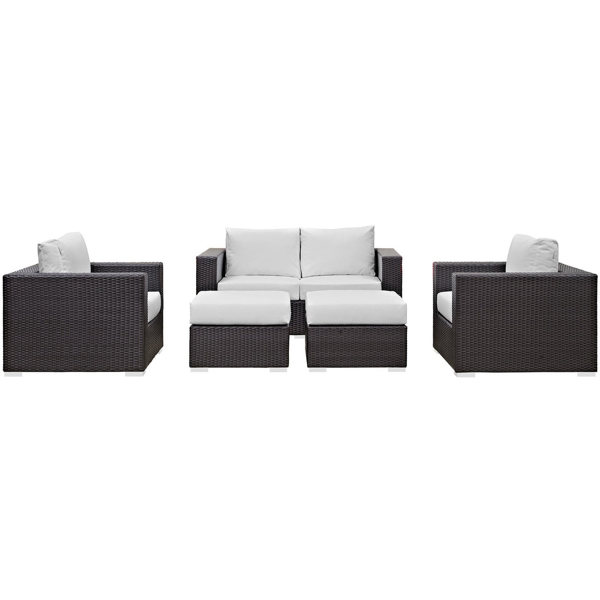 Modway Convene 5 Piece Outdoor Patio Sofa Set