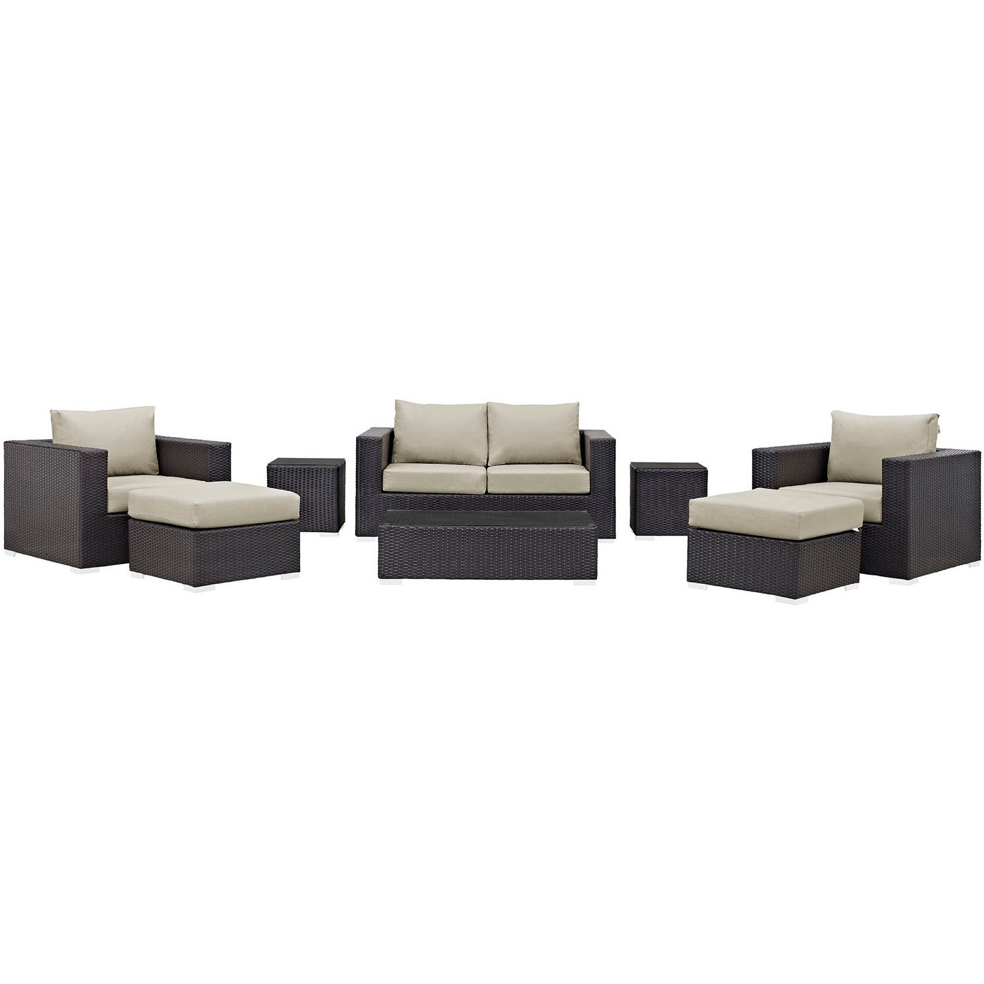Modway Convene 8 Piece Outdoor Patio Sofa Set