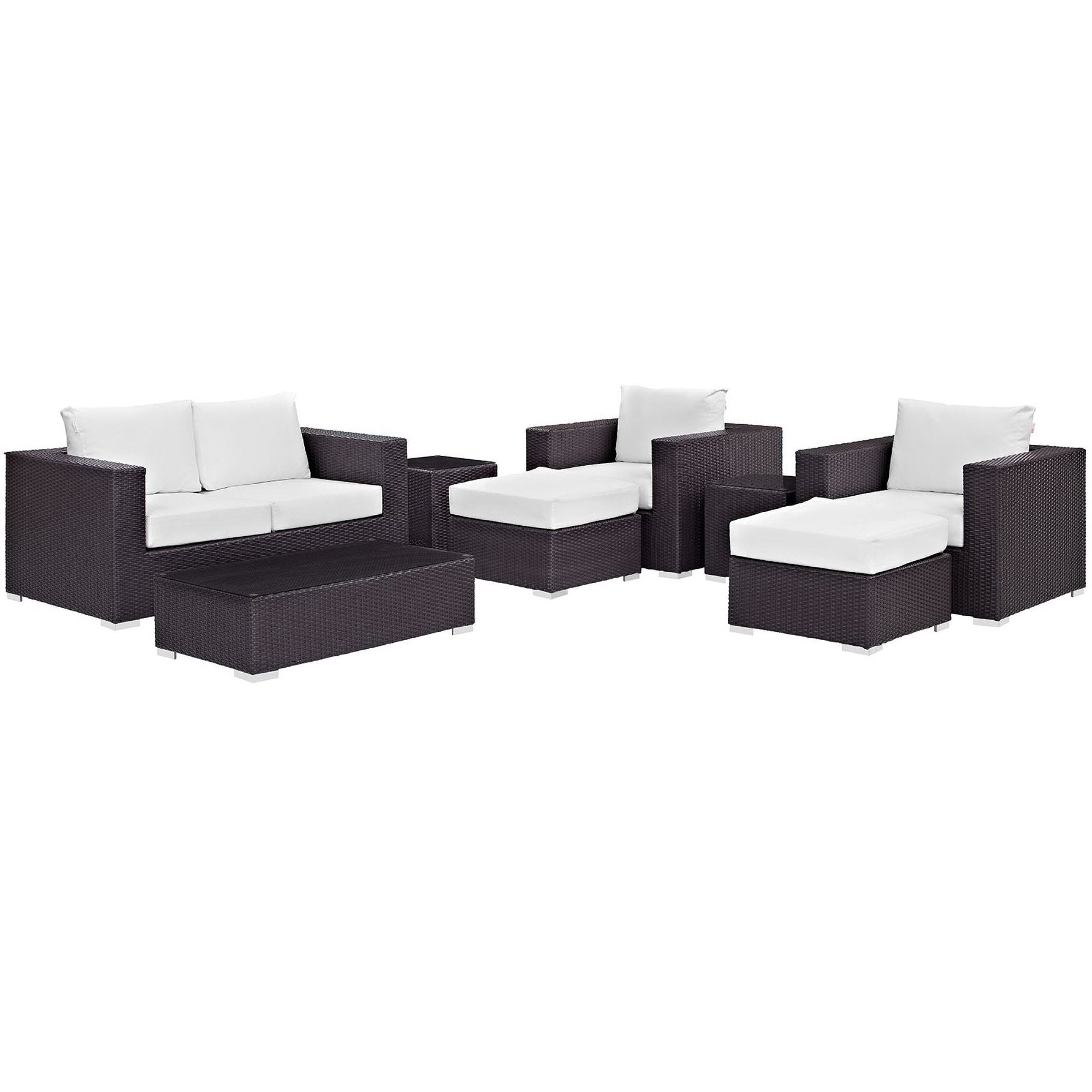Modway Convene 8 Piece Outdoor Patio Sofa Set