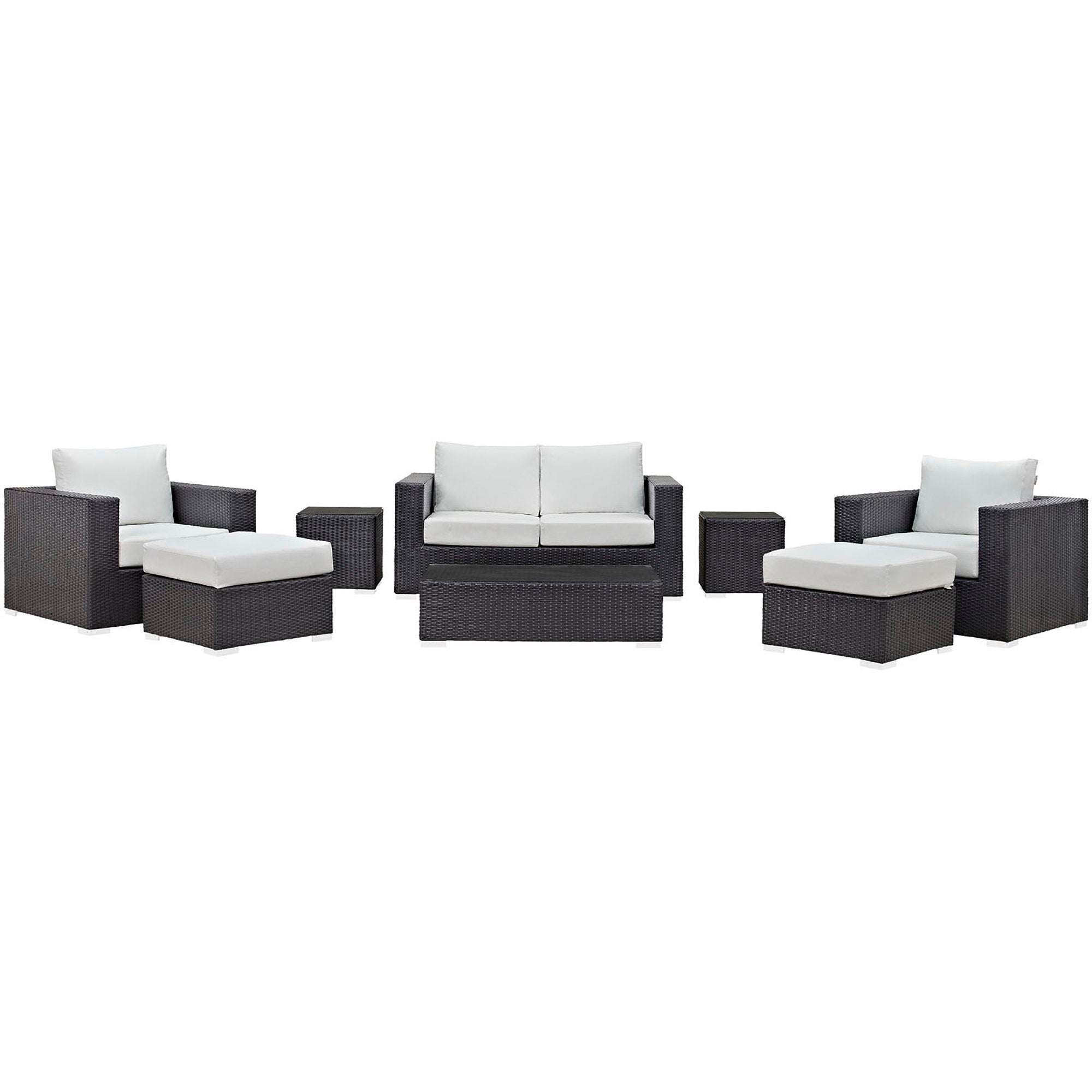 Modway Convene 8 Piece Outdoor Patio Sofa Set