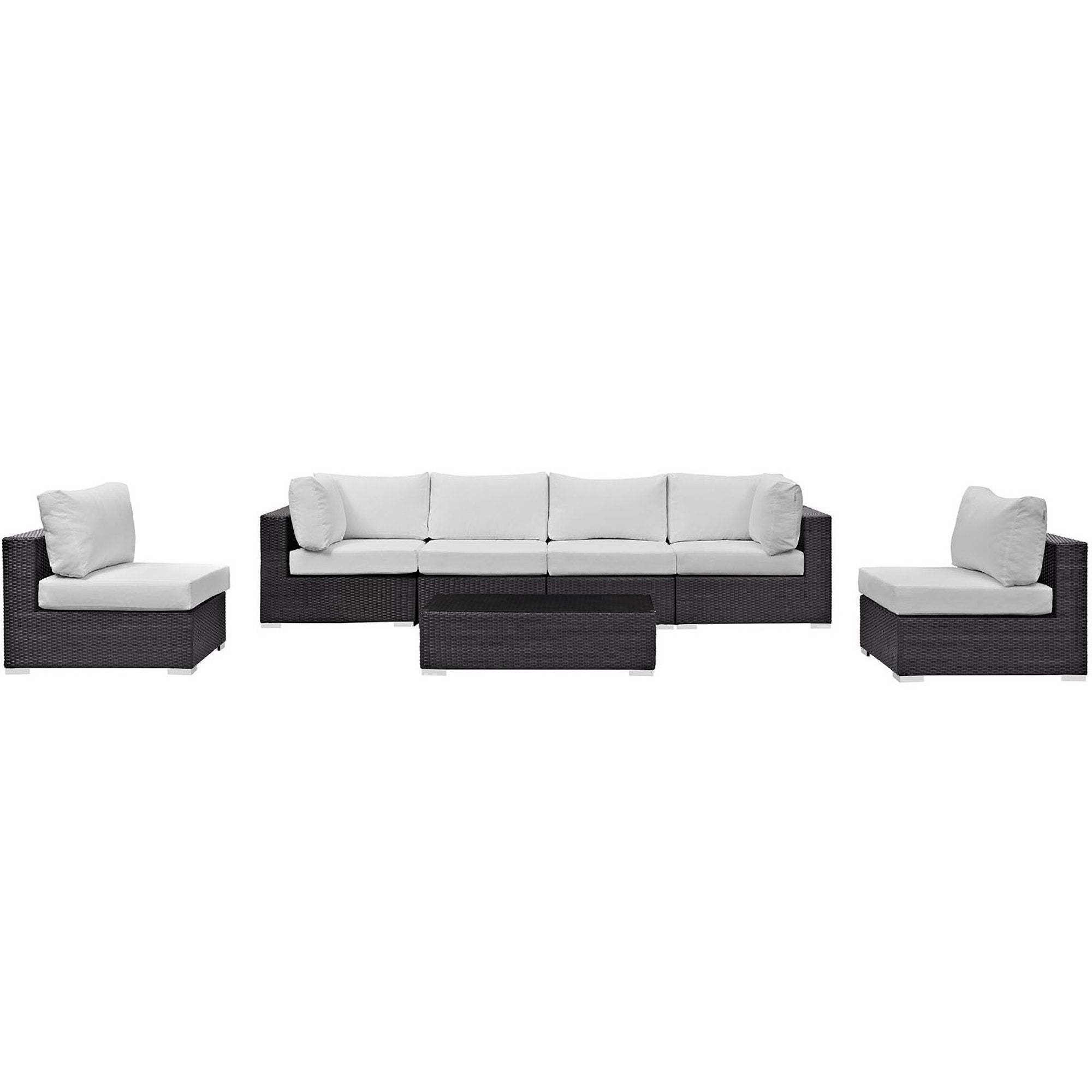 Modway Convene 7 Piece Outdoor Patio Sectional Set