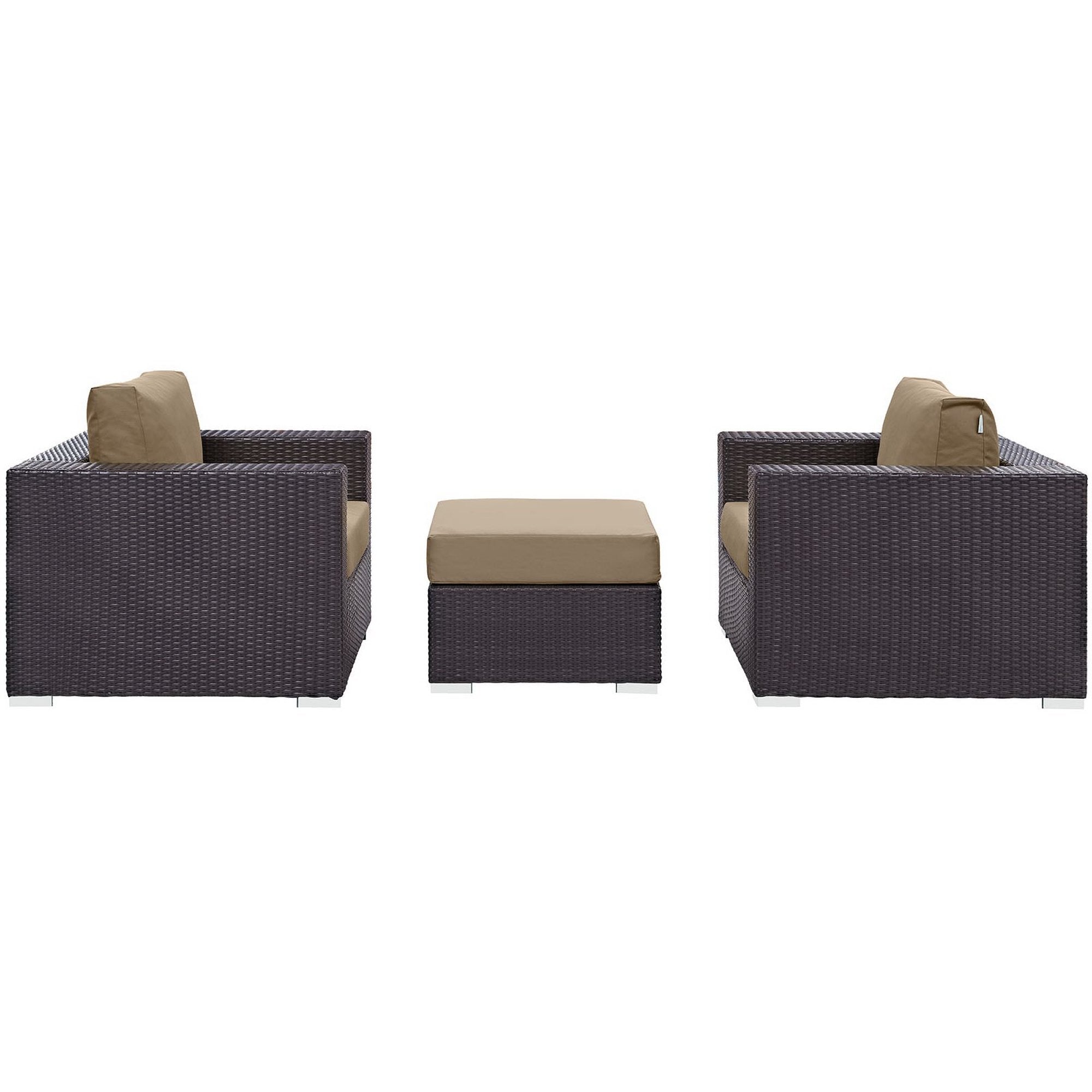 Modway Convene 3 Piece Outdoor Patio Sofa Set