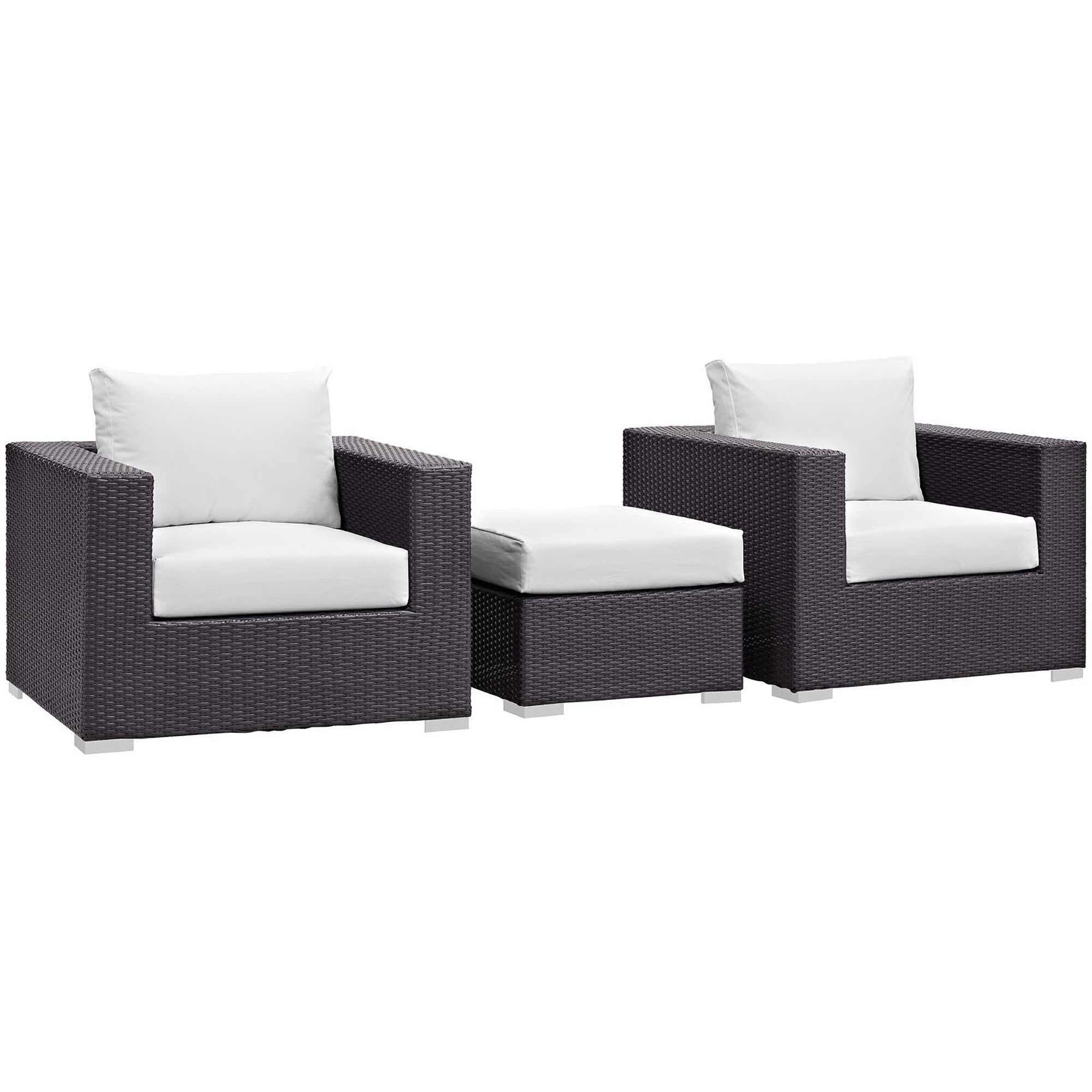 Modway Convene 3 Piece Outdoor Patio Sofa Set
