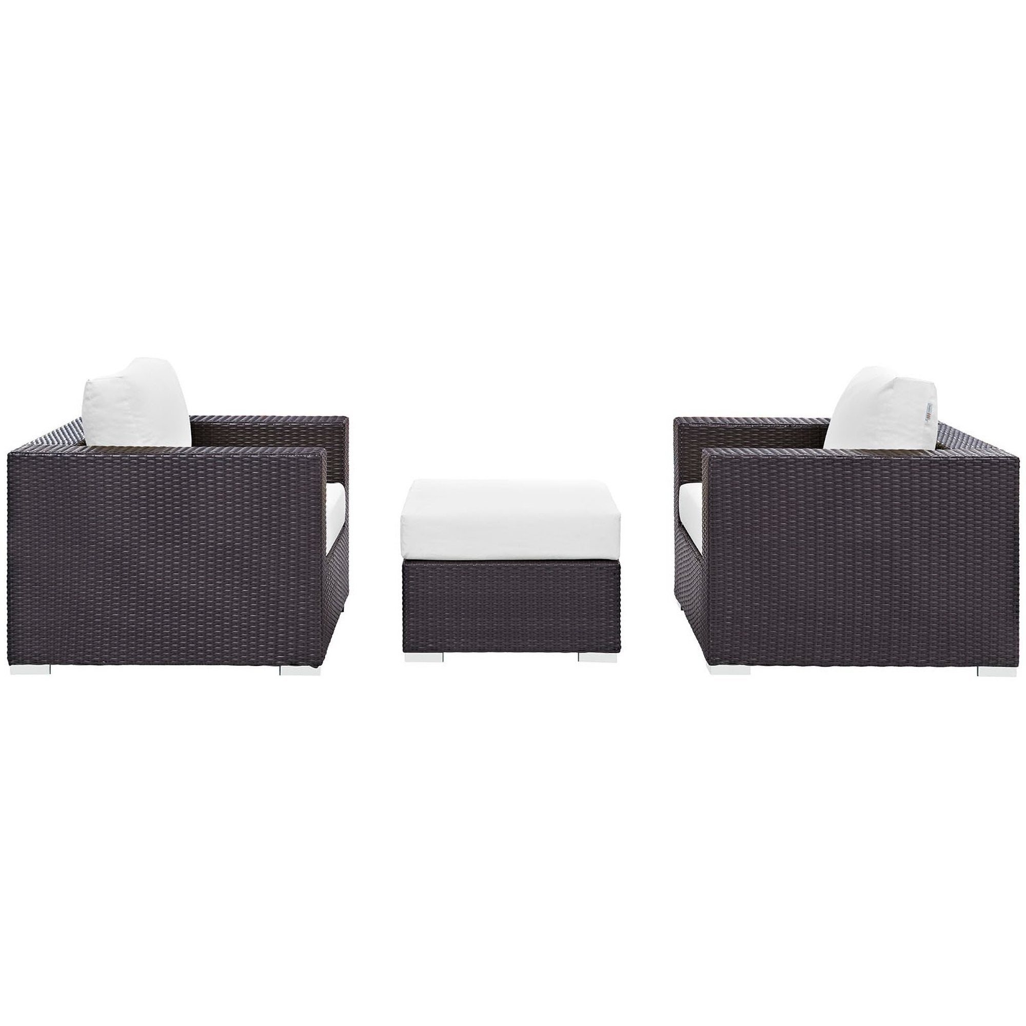 Modway Convene 3 Piece Outdoor Patio Sofa Set
