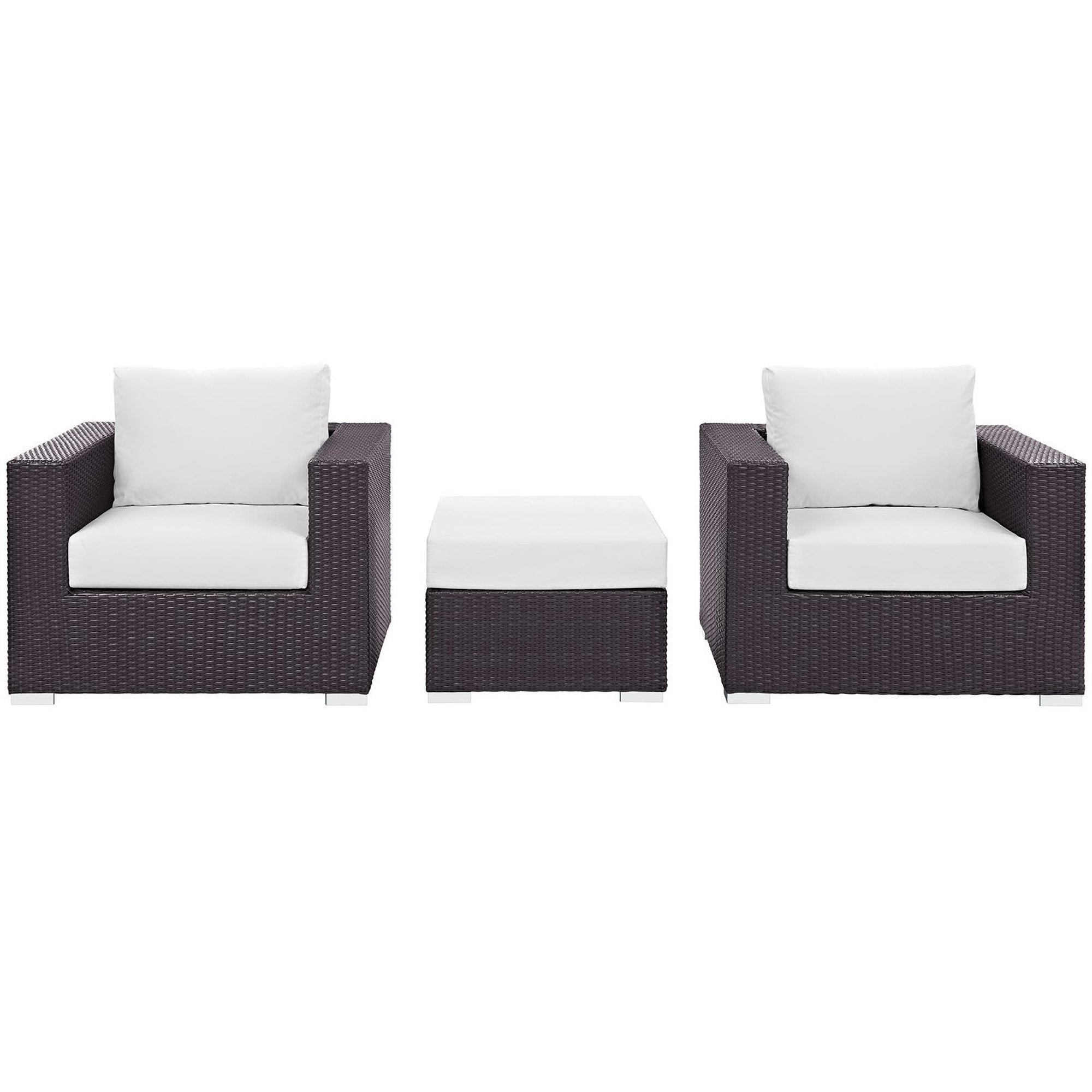 Modway Convene 3 Piece Outdoor Patio Sofa Set