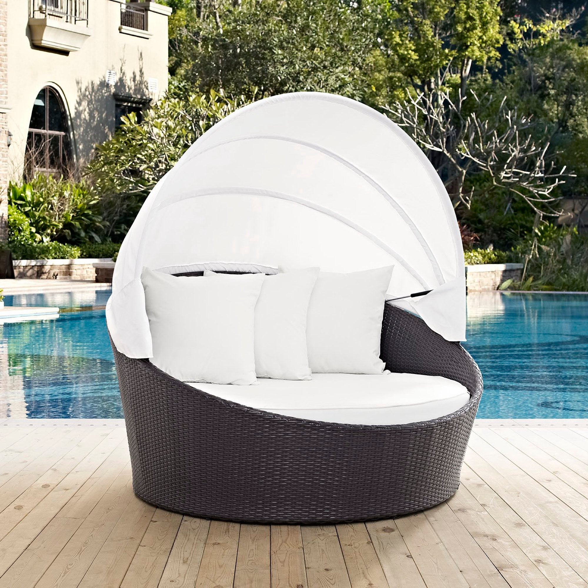 Modway Convene Canopy Outdoor Patio Daybed