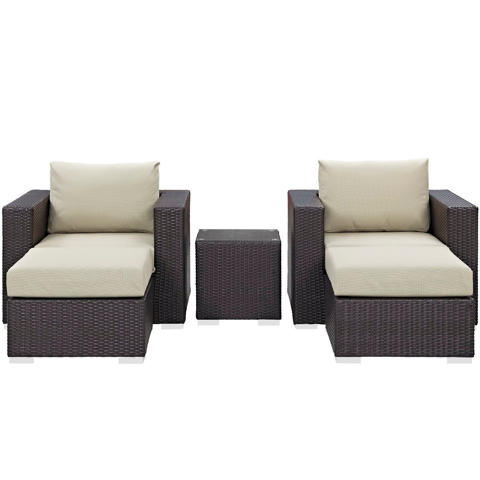Modway Convene 5 Piece Outdoor Patio Sectional Set
