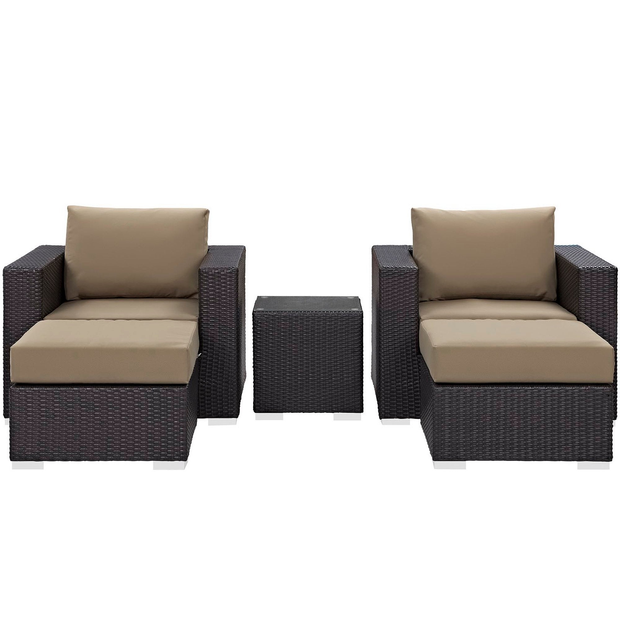 Modway Convene 5 Piece Outdoor Patio Sectional Set