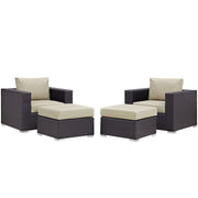 Modway Convene 4 Piece Outdoor Patio Sectional Set