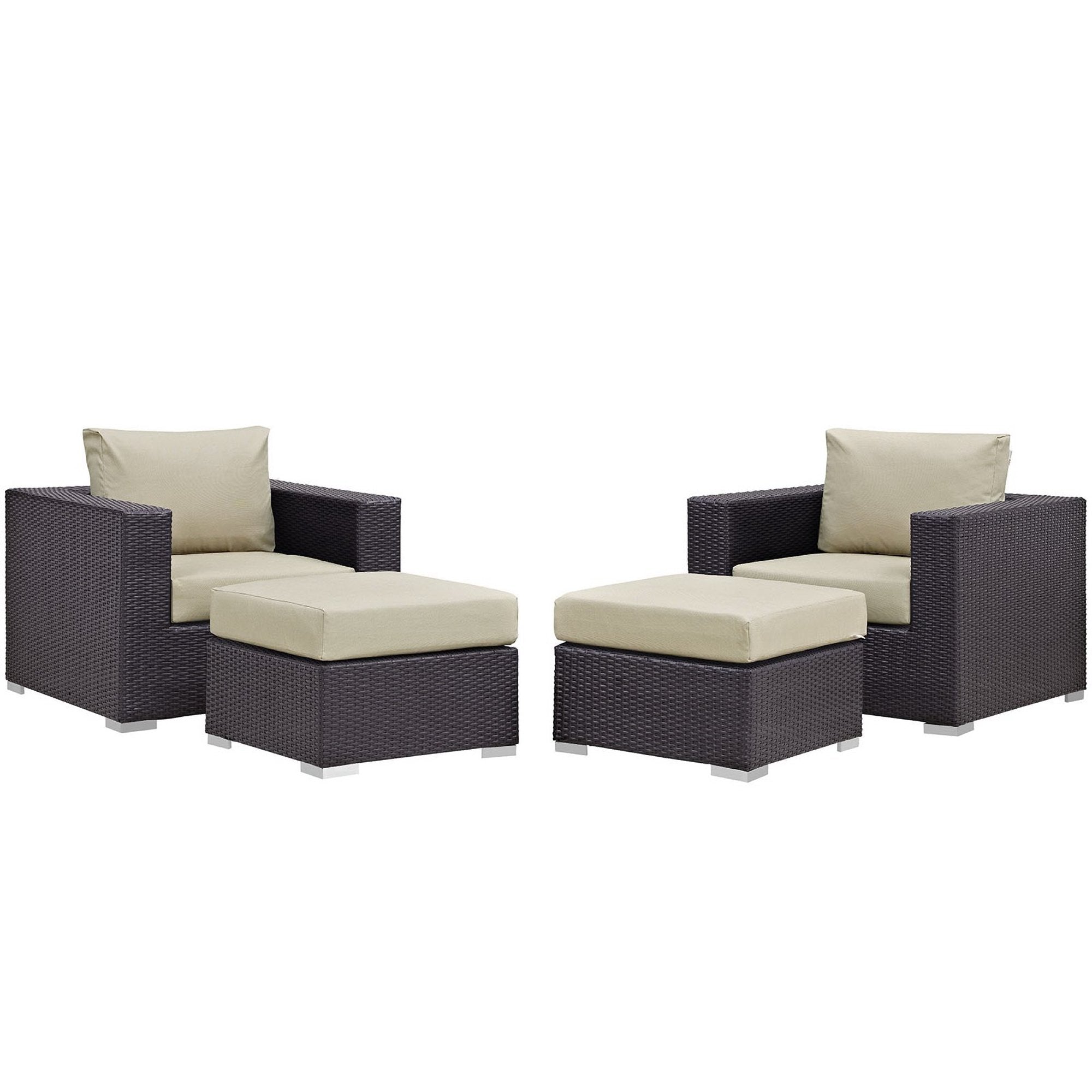 Modway Convene 4 Piece Outdoor Patio Sectional Set