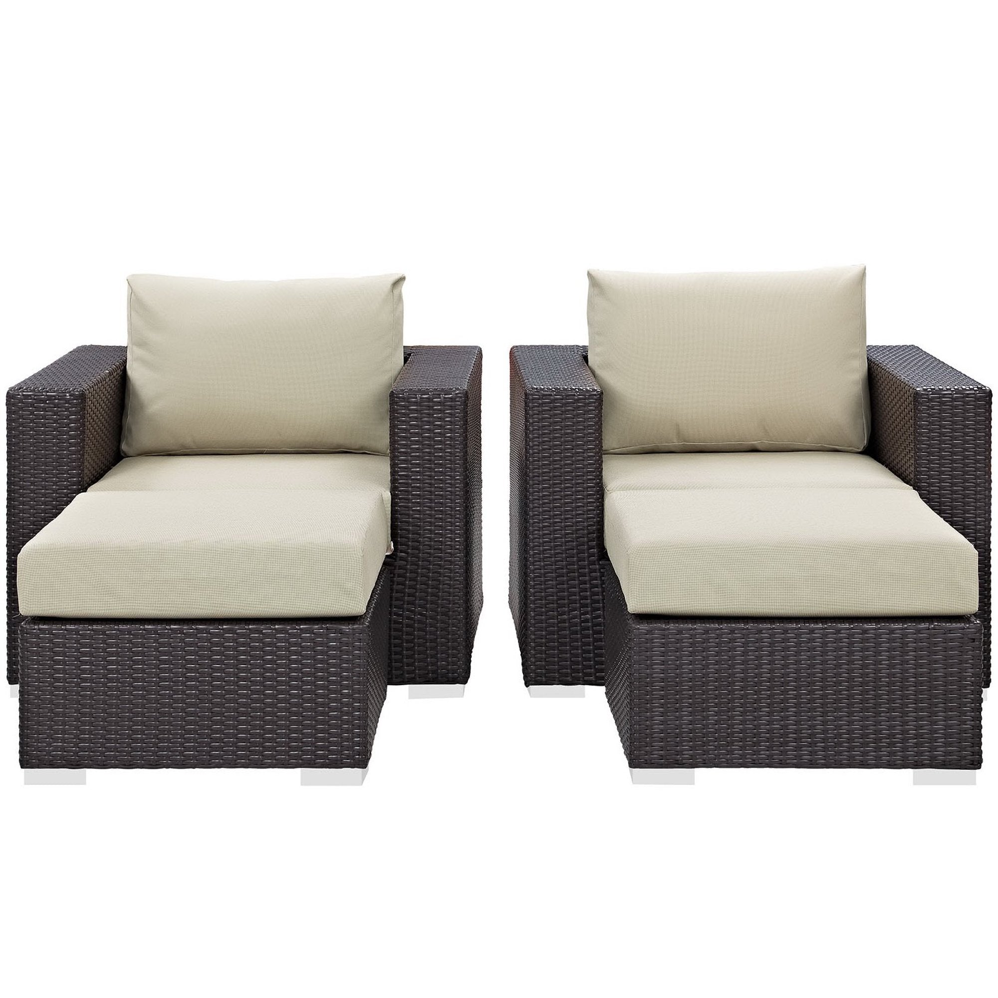 Modway Convene 4 Piece Outdoor Patio Sectional Set