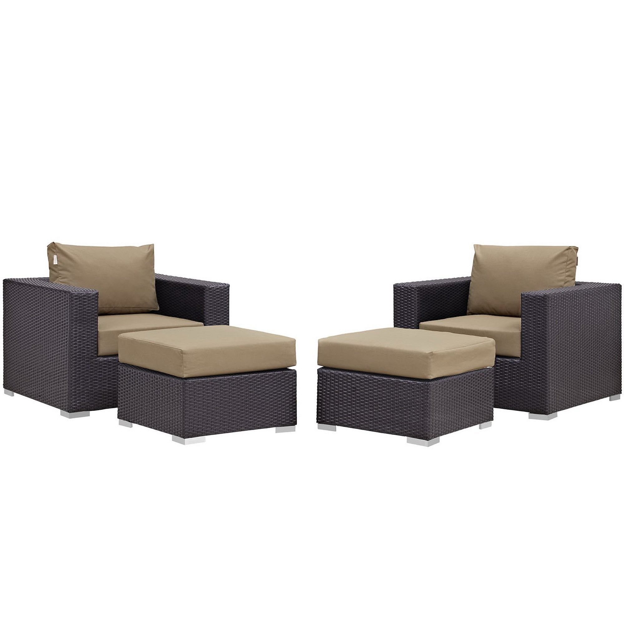 Modway Convene 4 Piece Outdoor Patio Sectional Set