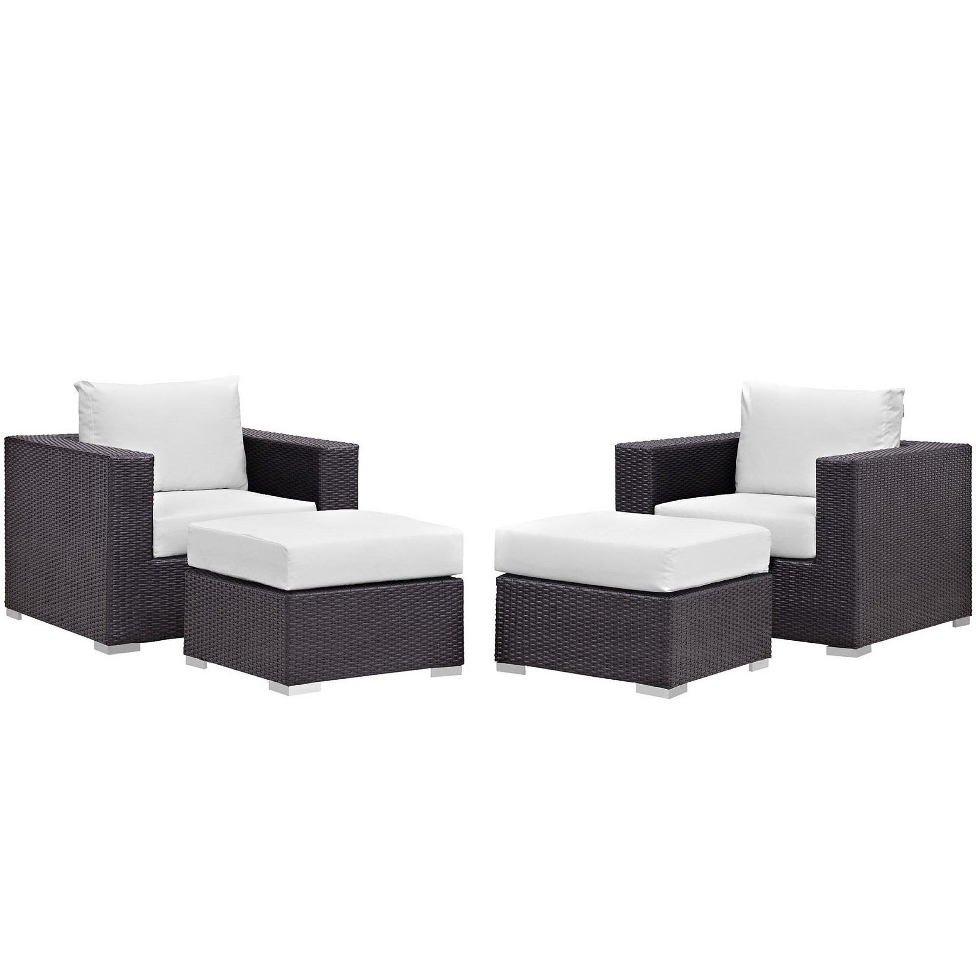 Modway Convene 4 Piece Outdoor Patio Sectional Set