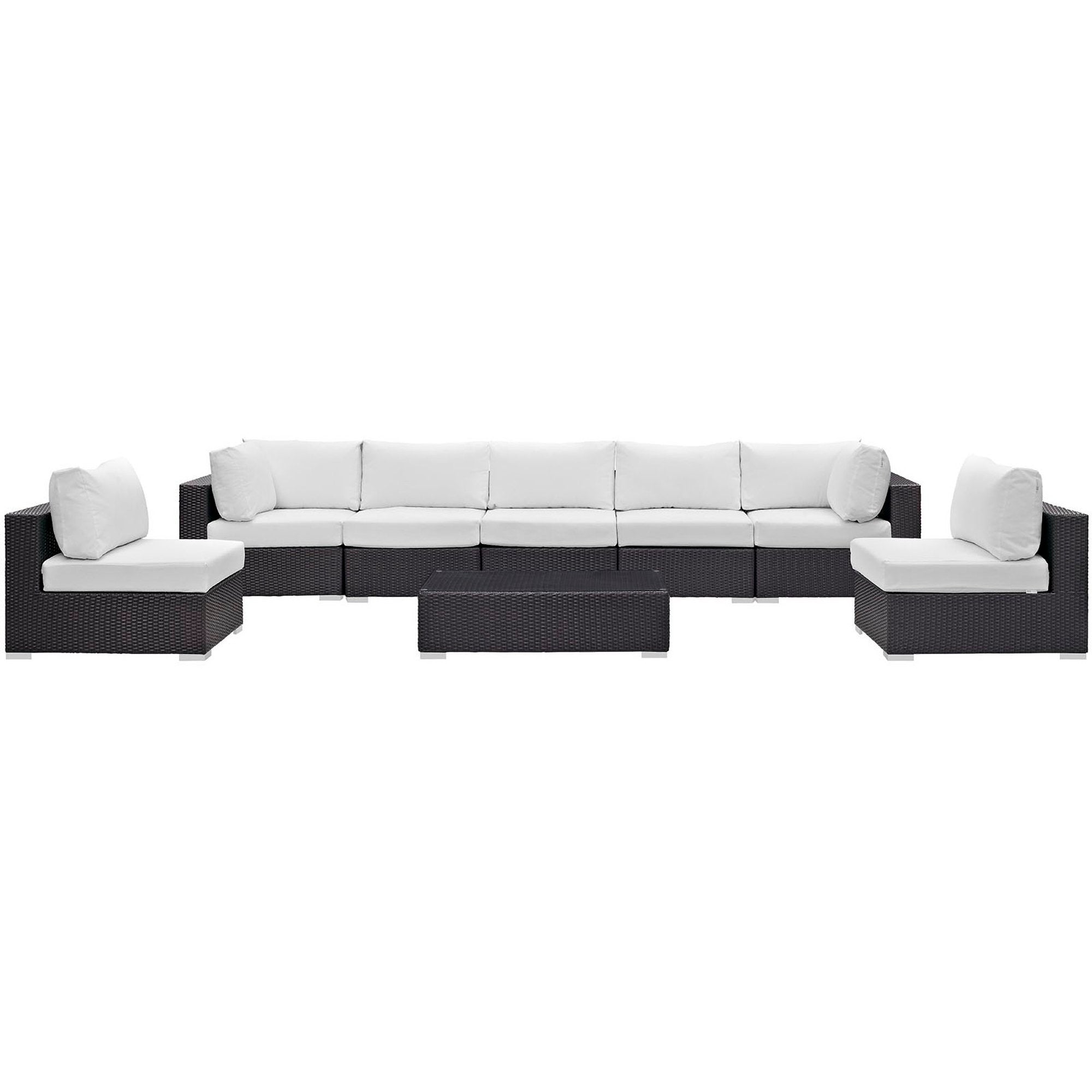 Modway Convene 8 Piece Outdoor Patio Sectional Set