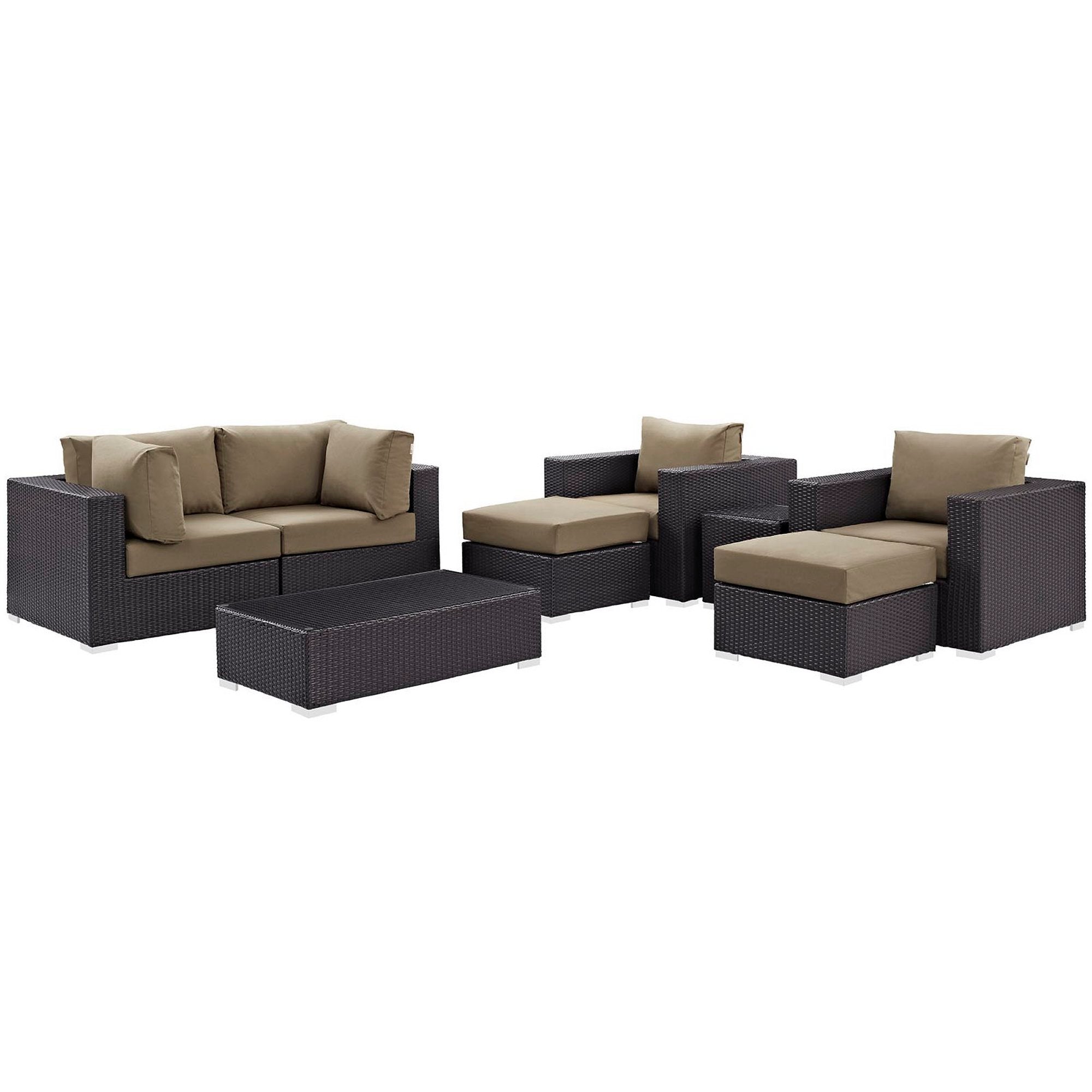 Modway Convene 8 Piece Outdoor Patio Sectional Set