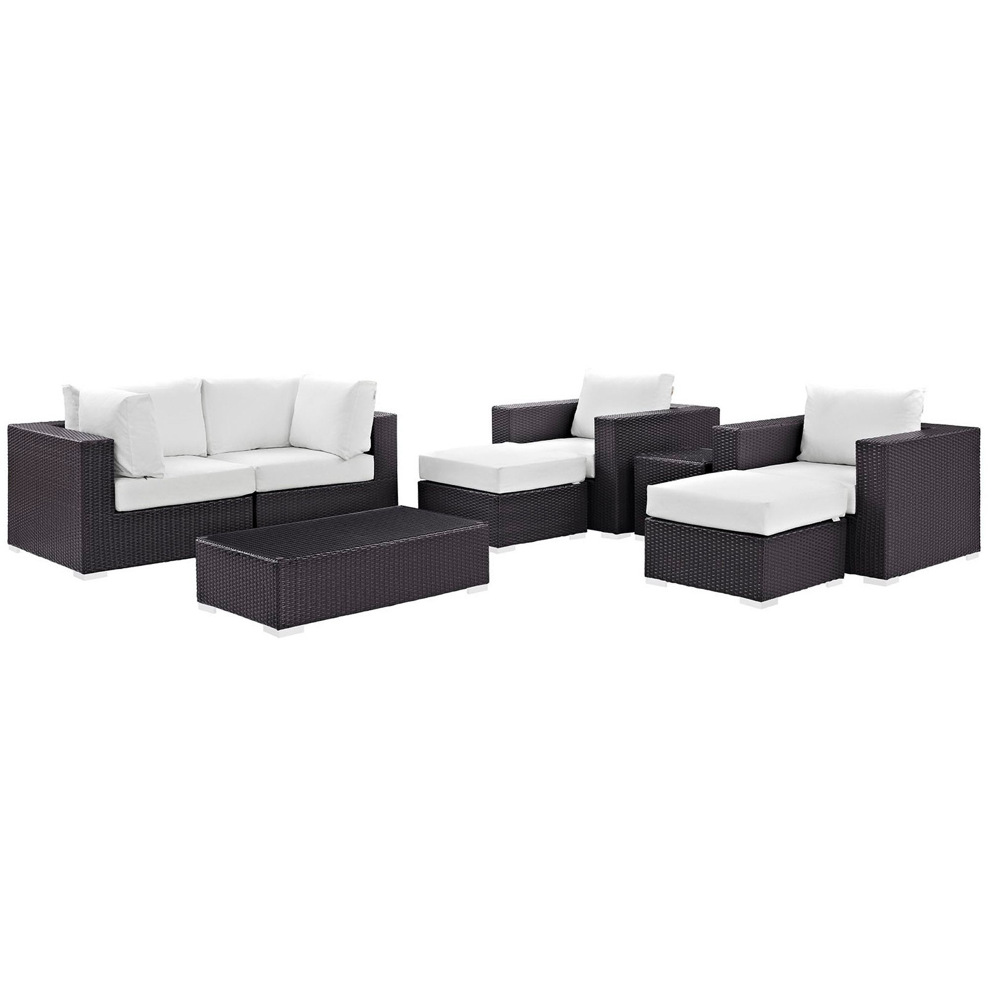 Modway Convene 8 Piece Outdoor Patio Sectional Set