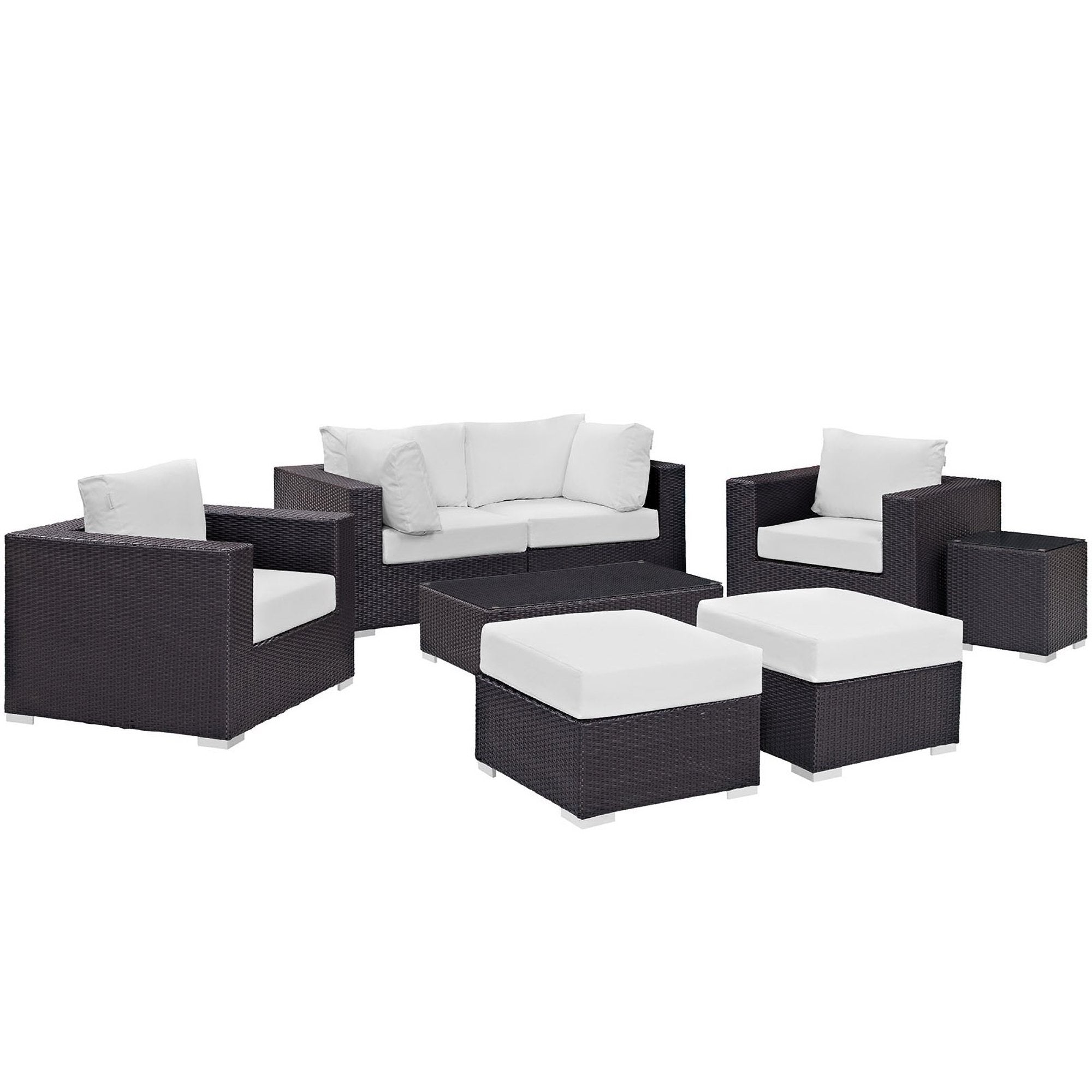 Modway Convene 8 Piece Outdoor Patio Sectional Set