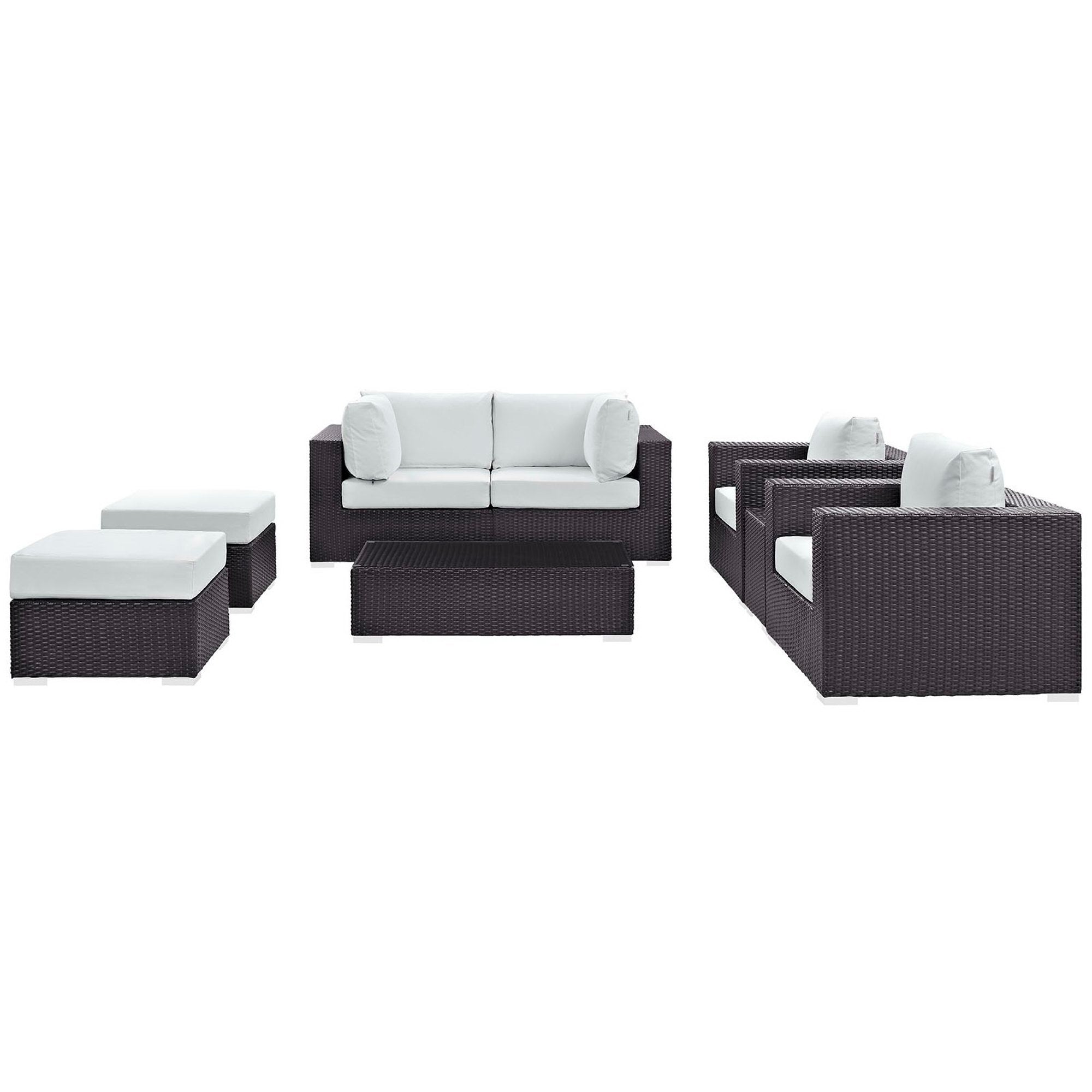 Modway Convene 8 Piece Outdoor Patio Sectional Set