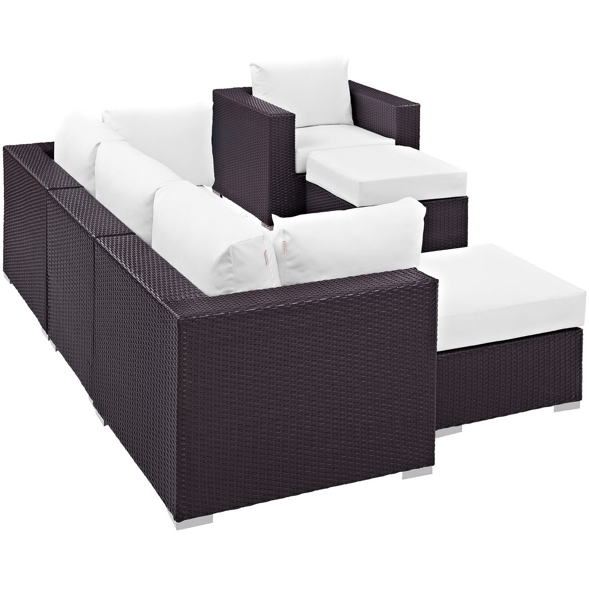 Modway Convene 6 Piece Outdoor Patio Sectional Set