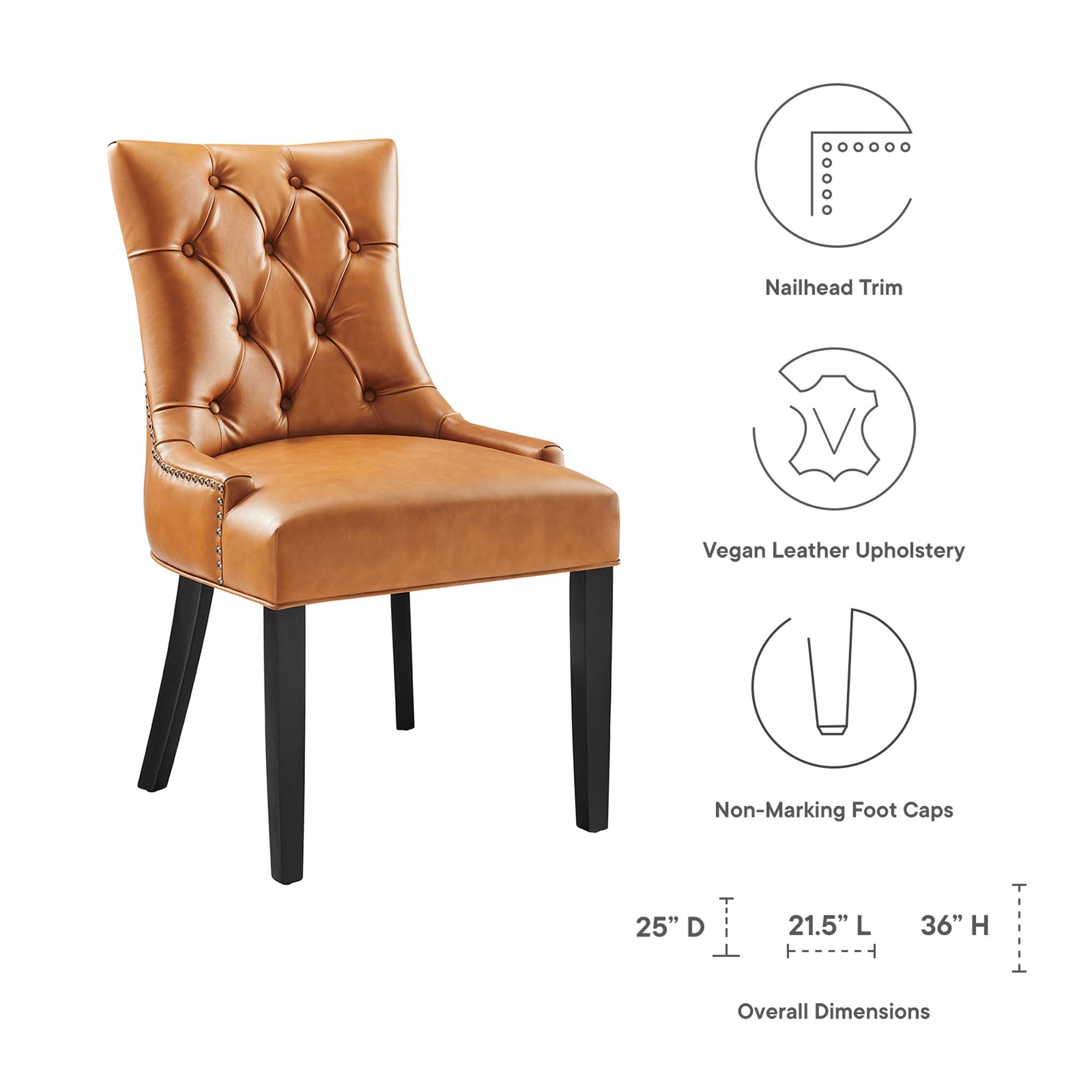 Modway Regent Tufted Vegan Leather Dining Chair