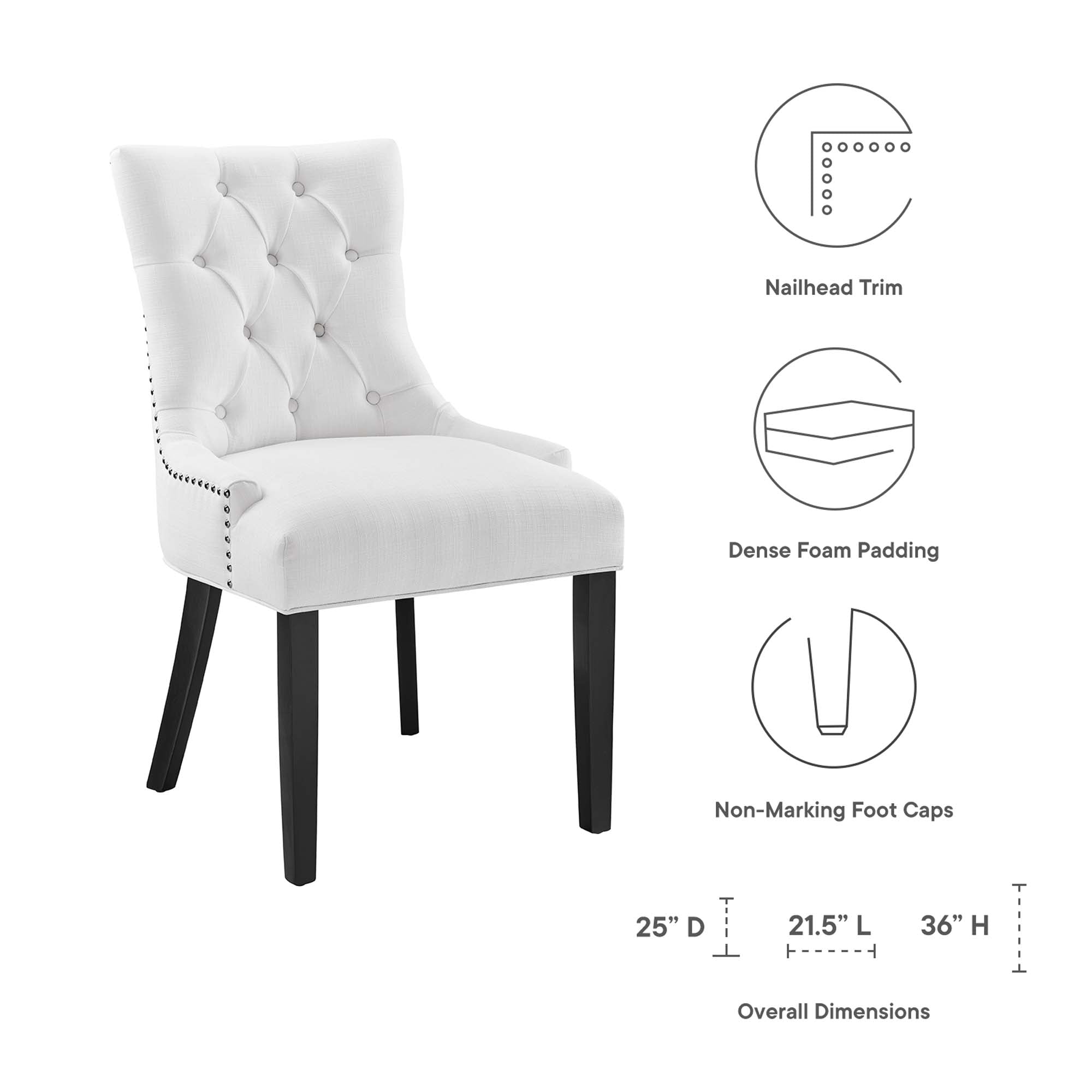 Modway Regent Tufted Fabric Dining Chair