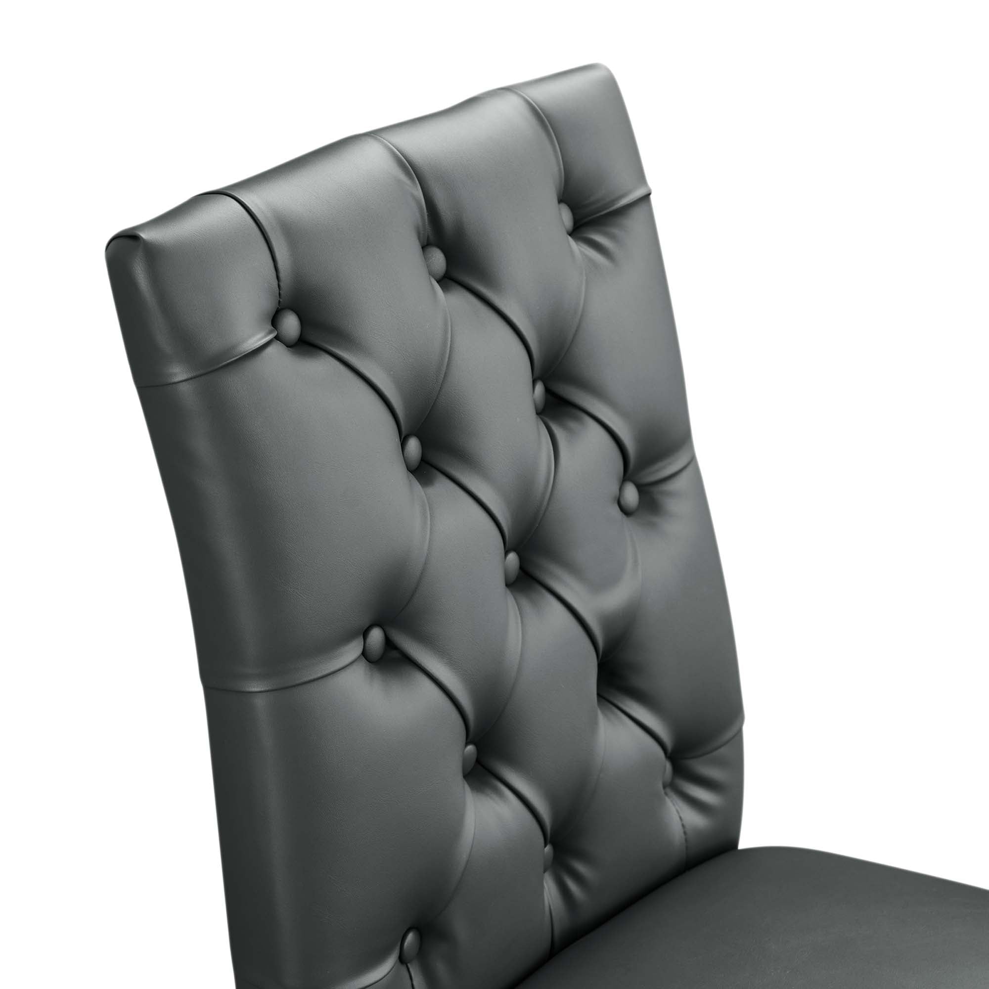 Modway Duchess Button Tufted Vegan Leather Dining Chair